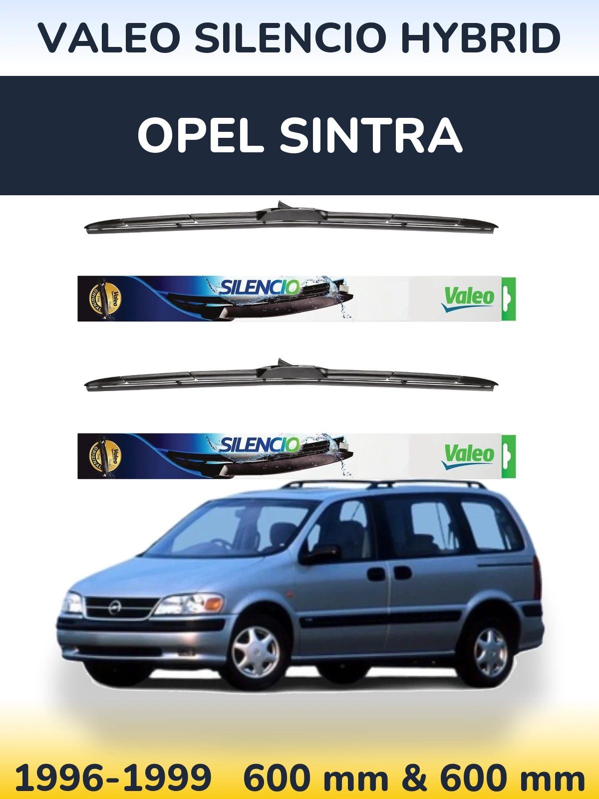 Torkarblad Valeo Silencio Hybrid för Opel Sintra