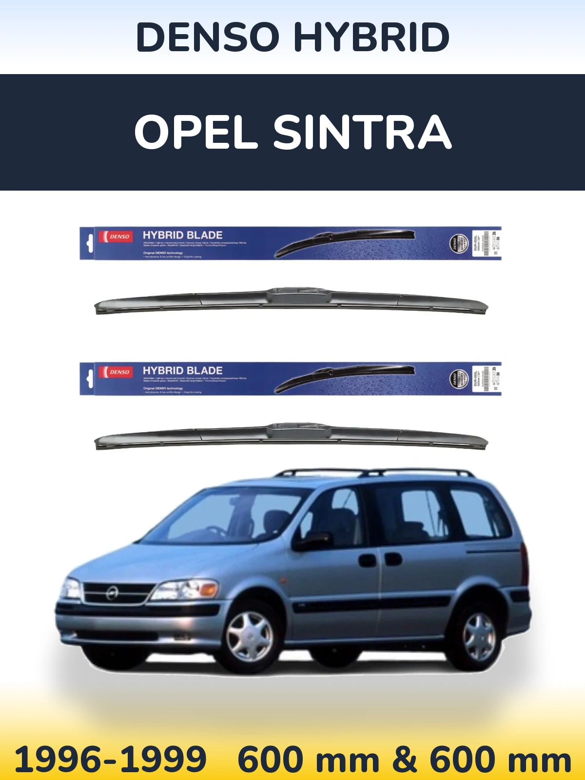Torkarblad Denso Hybrid för Opel Sintra