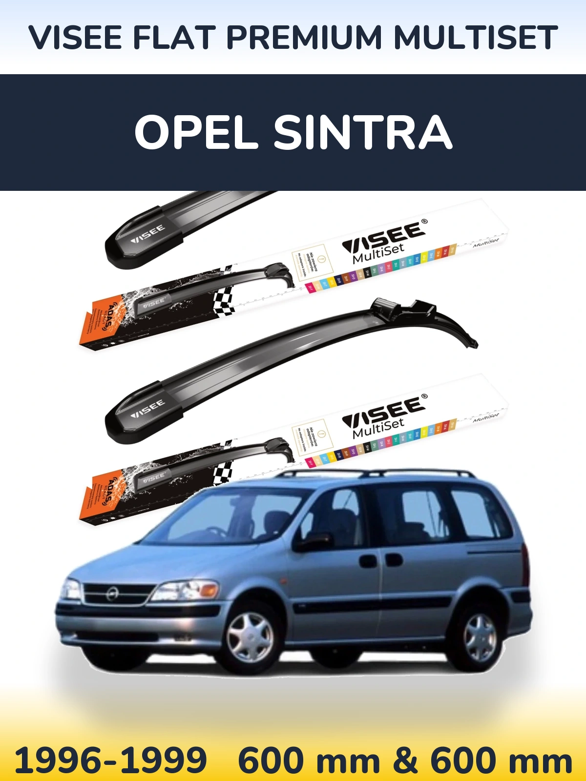 Torkarblad VISEE FLAT PREMIUM MultiSet för Opel Sintra