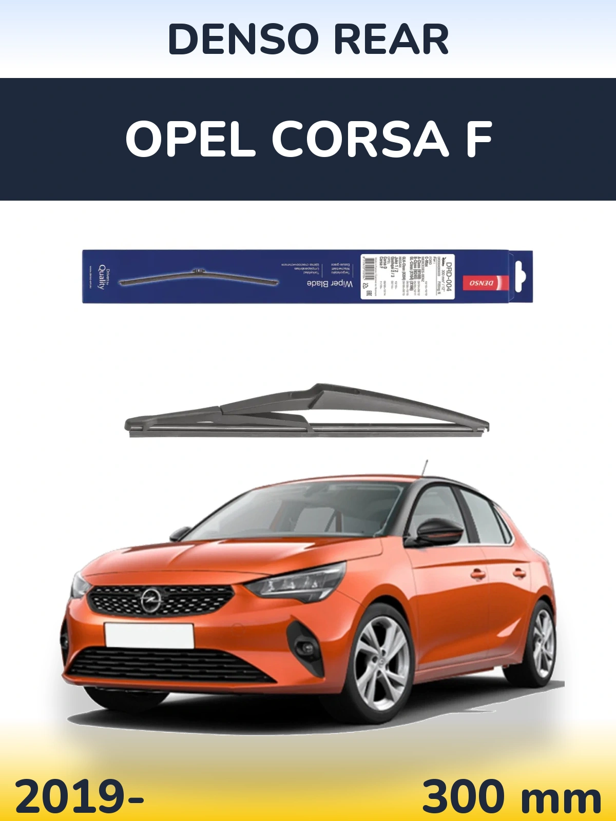 Torkarblad Denso Rear för Opel Corsa F