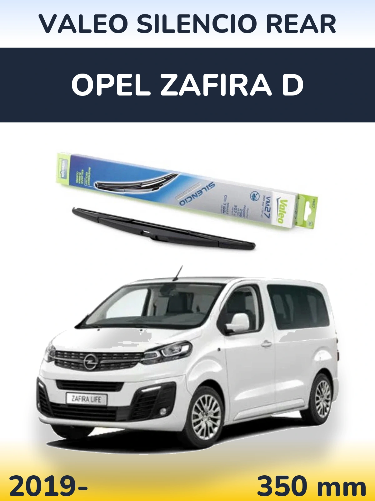 Torkarblad Valeo Silencio Rear för Opel Zafira D