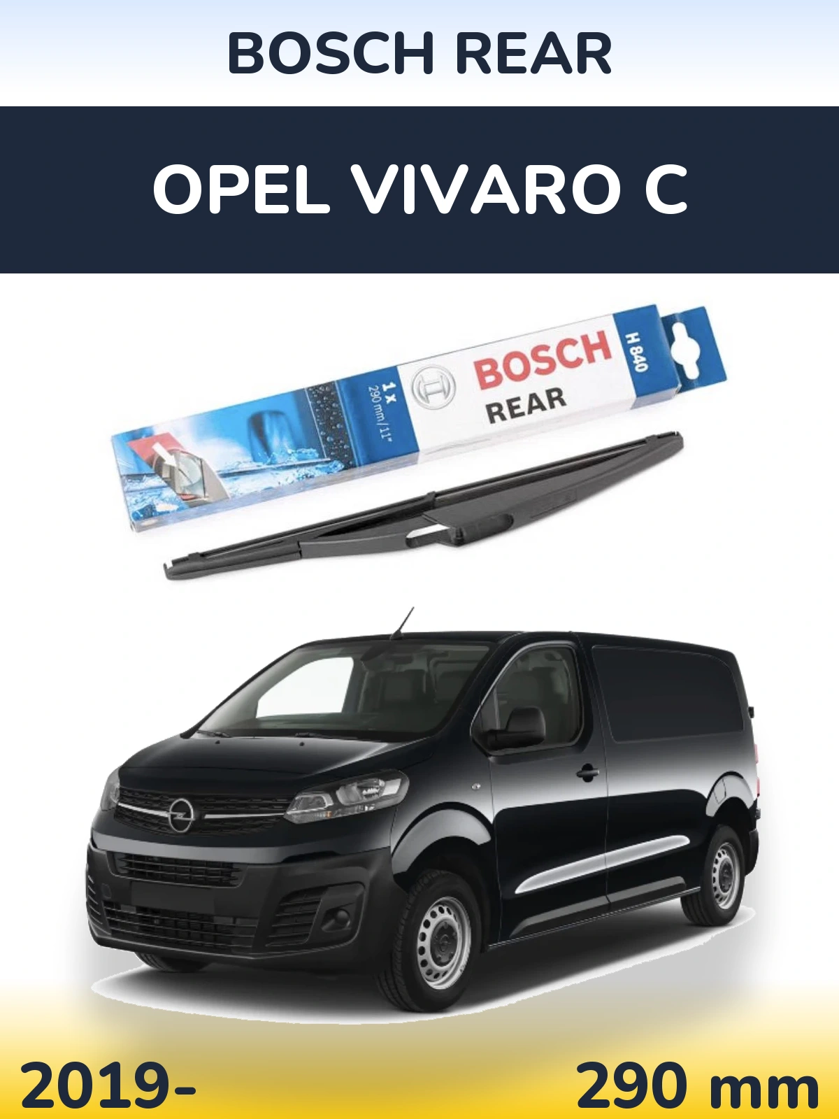 Torkarblad BOSCH Rear för Opel Vivaro C