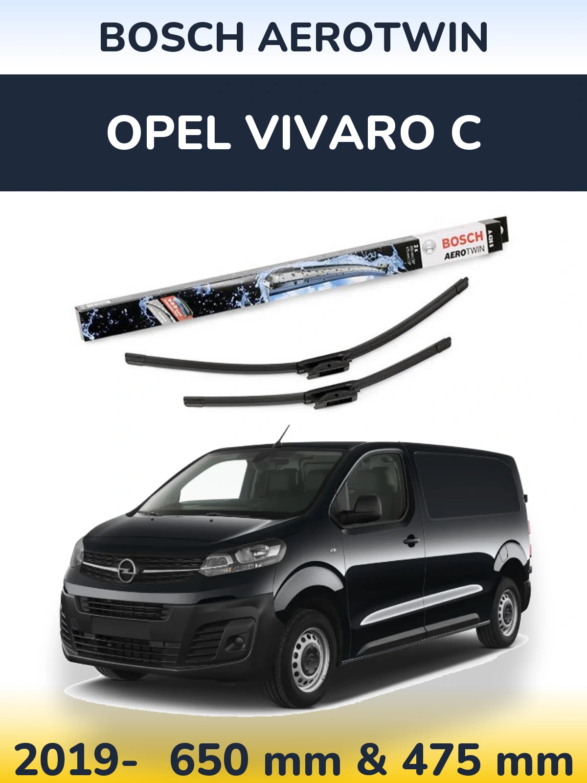 Torkarblad BOSCH AeroTwin för Opel Vivaro C
