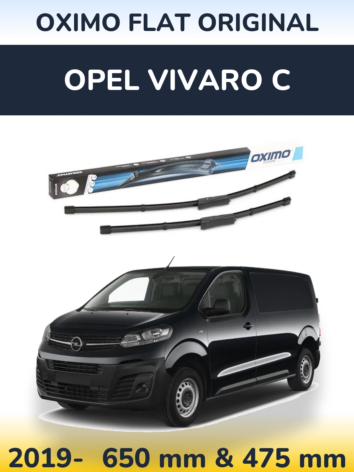 Torkarblad Oximo Flat Original för Opel Vivaro C