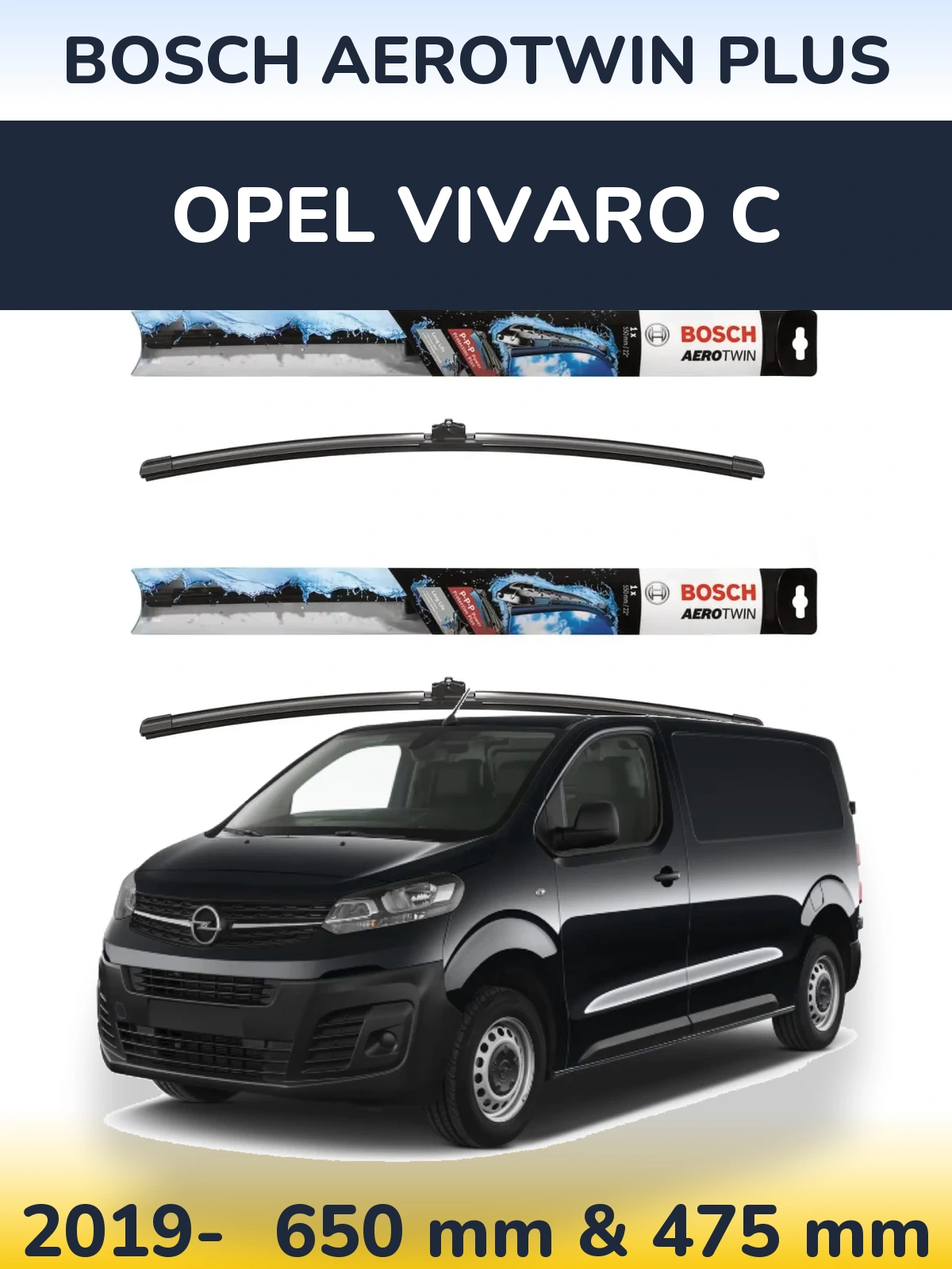 Torkarblad BOSCH AeroTwin Plus för Opel Vivaro C