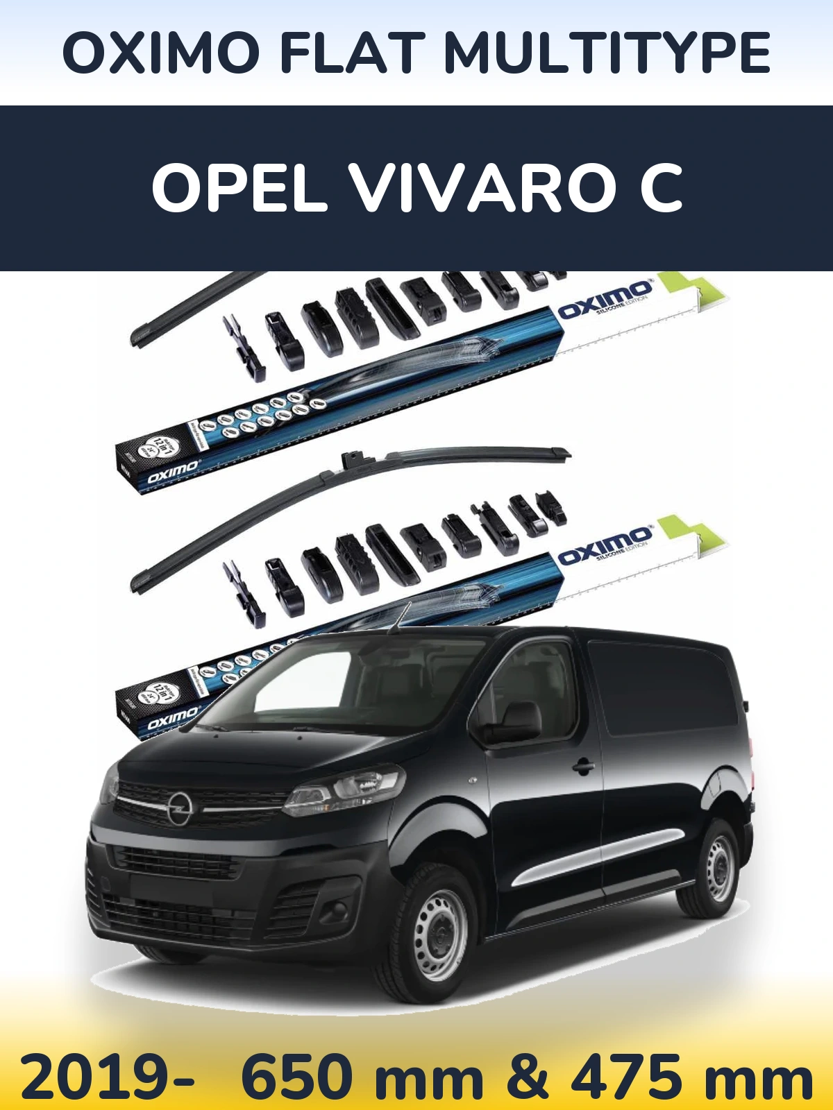 Torkarblad Oximo Flat MultiType för Opel Vivaro C