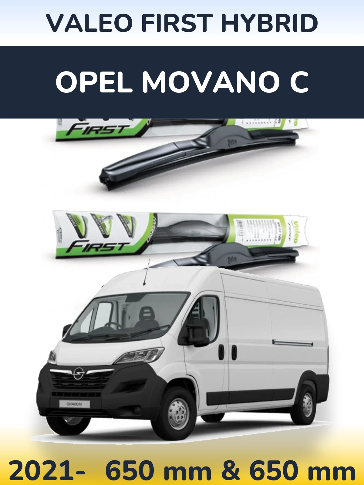 Torkarblad Valeo First Hybrid för Opel Movano C