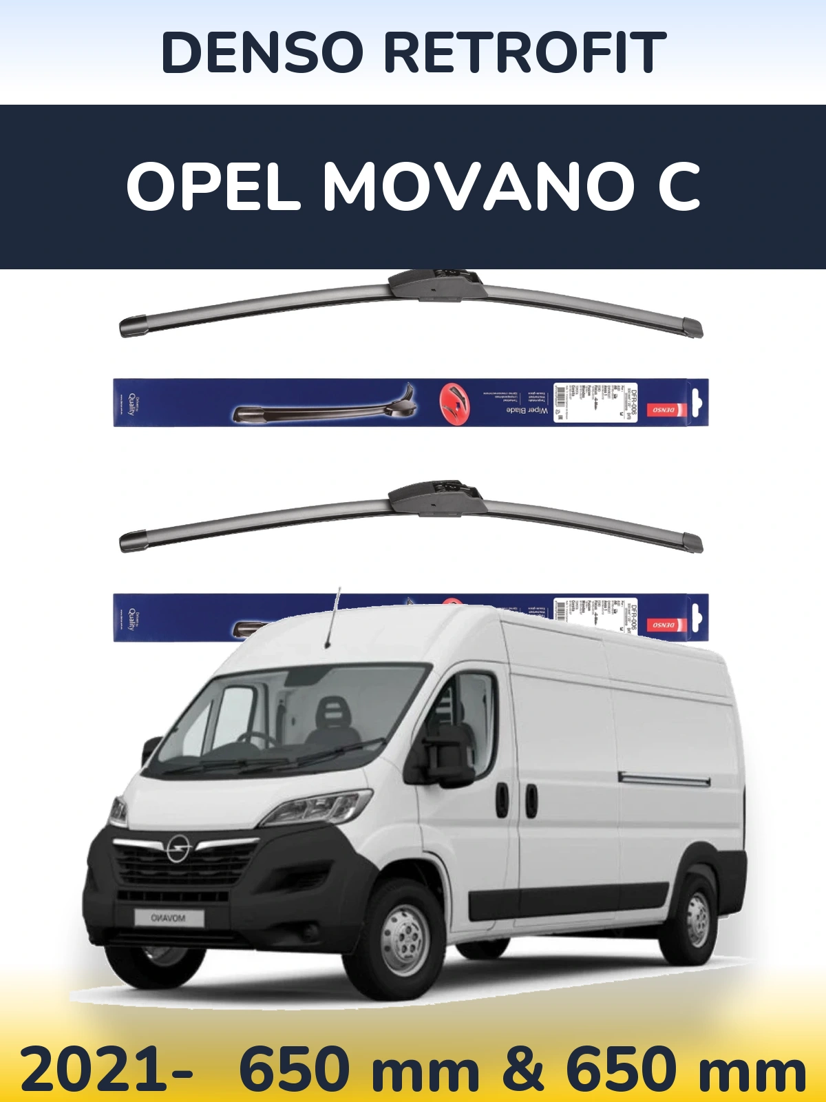 Torkarblad Denso Retrofit för Opel Movano C