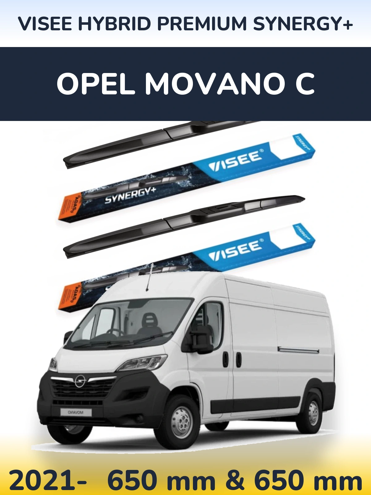 Torkarblad VISEE HYBRID PREMIUM SYNERGY+ för Opel Movano C