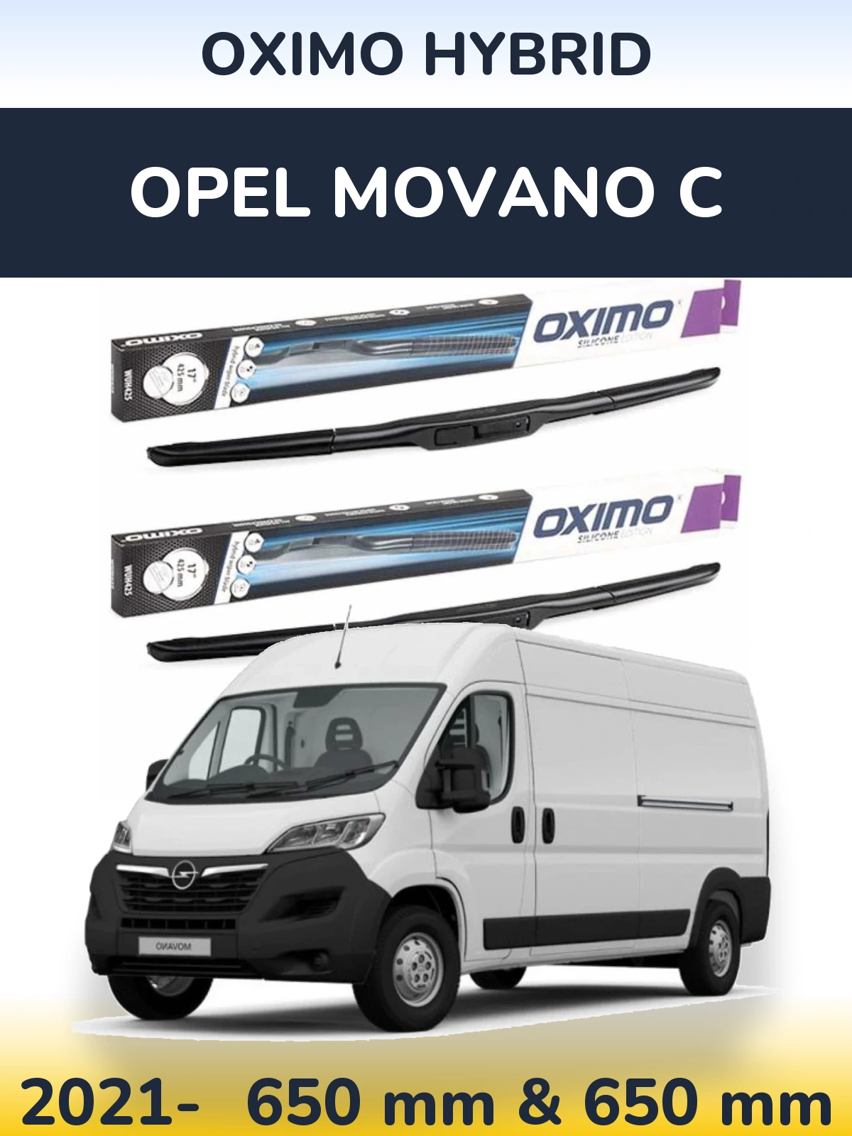 Torkarblad Oximo Hybrid för Opel Movano C