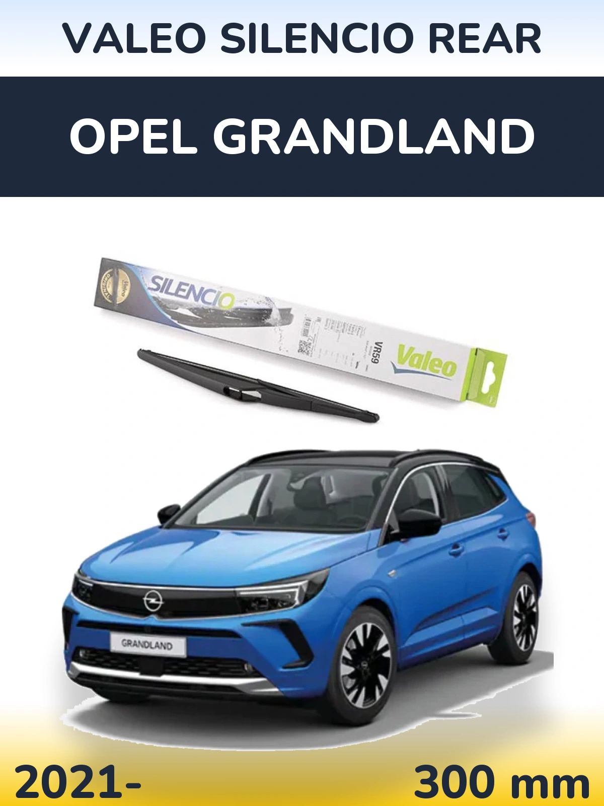 Torkarblad Valeo Silencio Rear för Opel Grandland