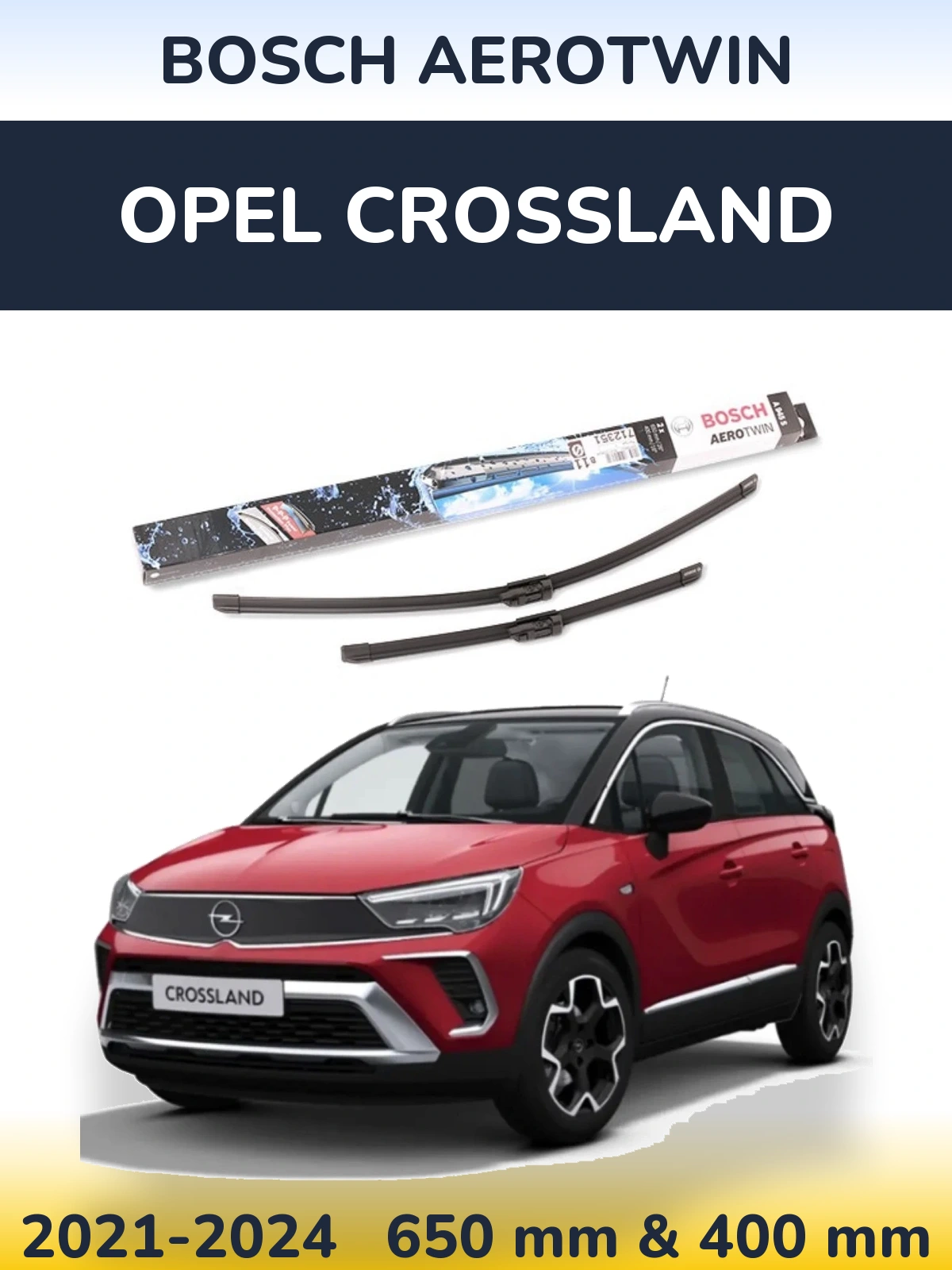 Torkarblad BOSCH AeroTwin för Opel Crossland