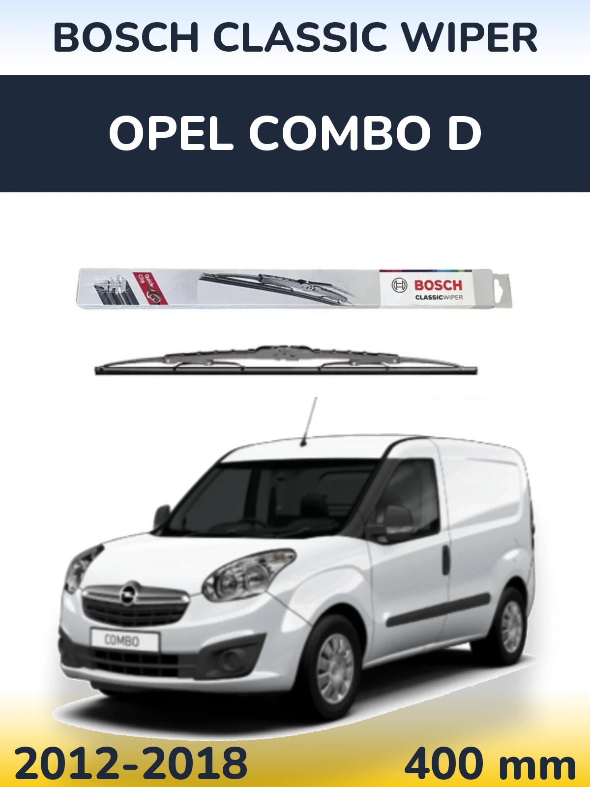Задня щітка BOSCH Classic Wiper 400 мм для Opel Combo D 2012-2018