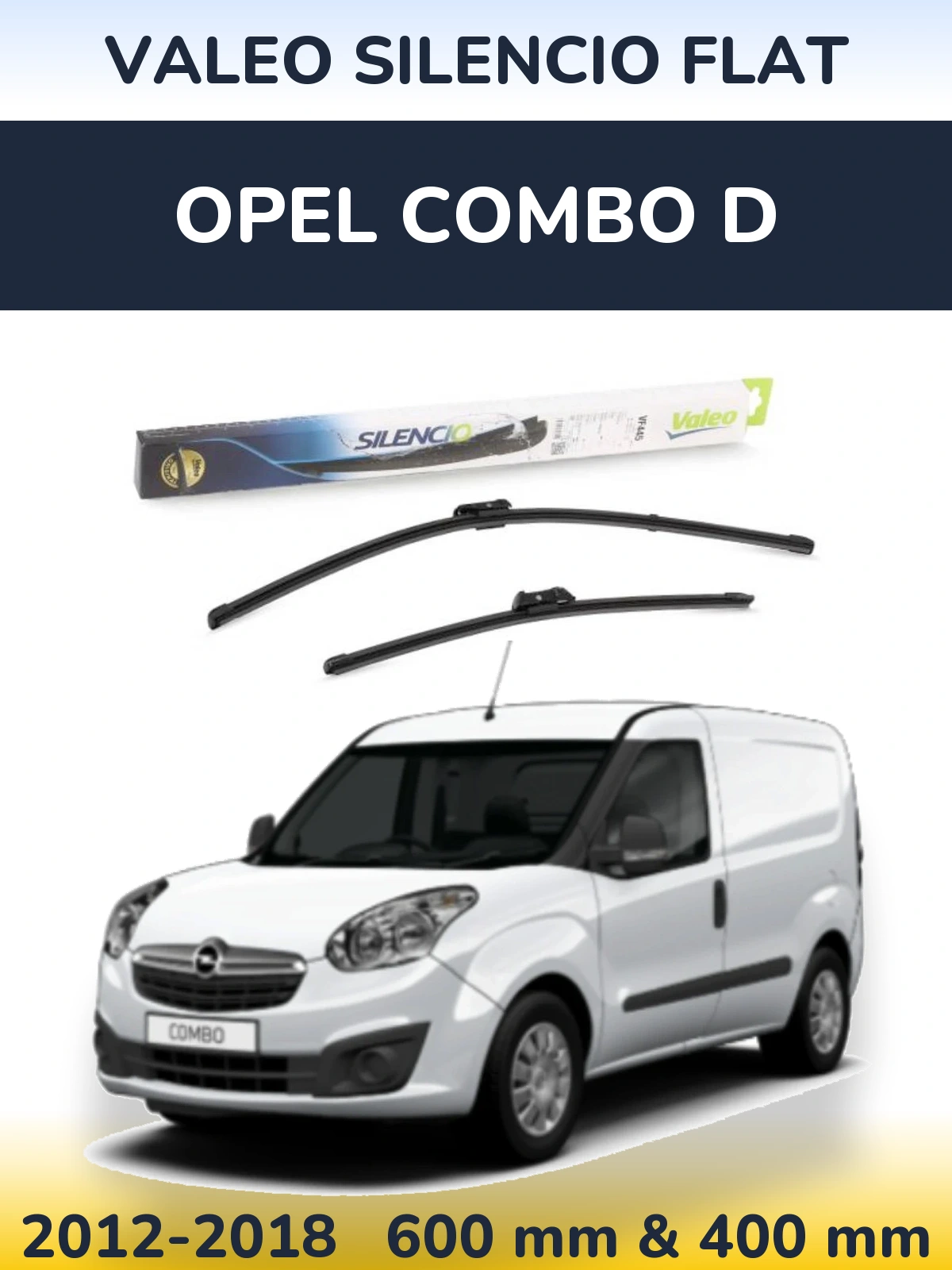 Torkarblad Valeo Silencio Flat för Opel Combo D