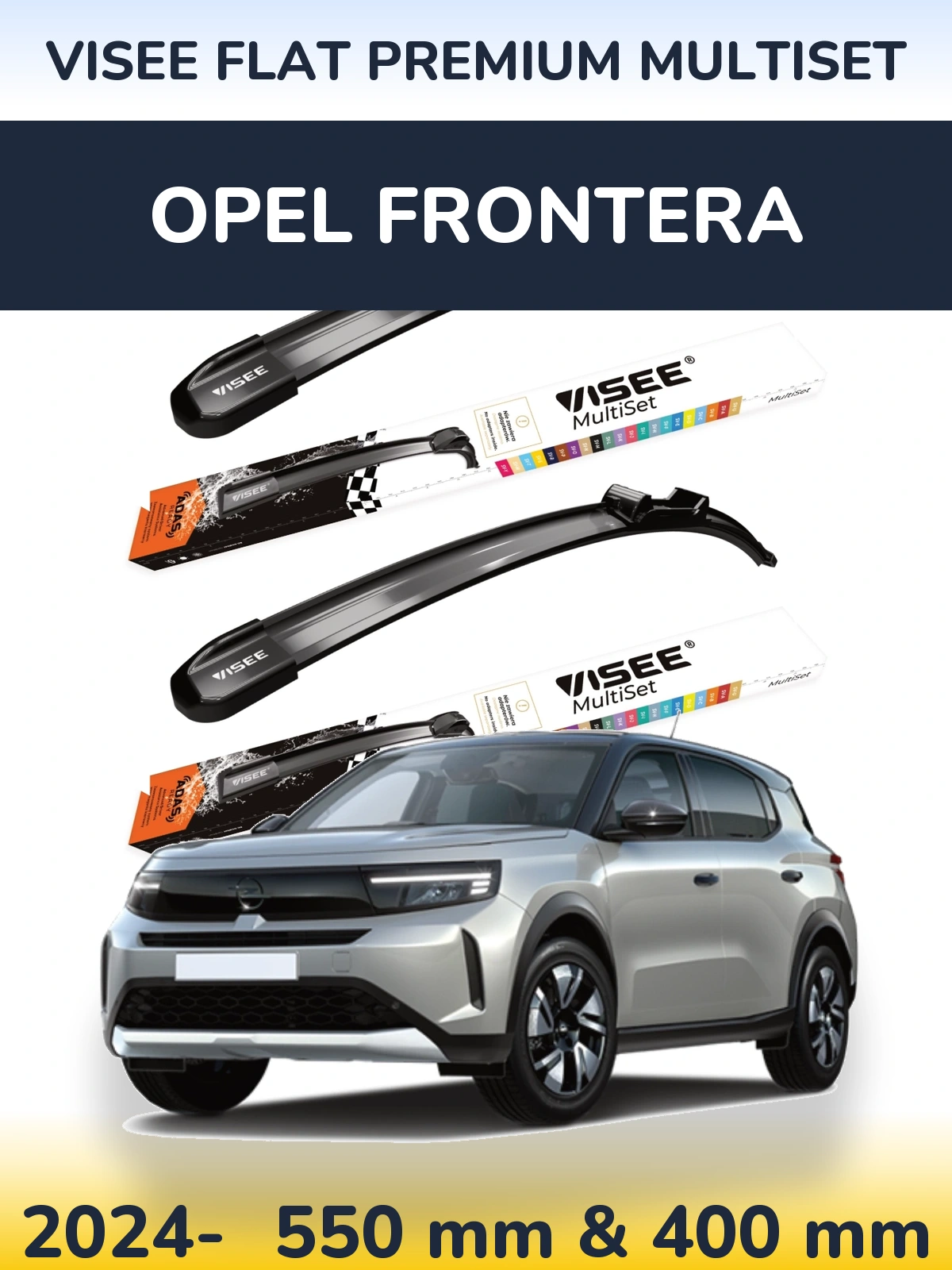 Torkarblad VISEE FLAT PREMIUM MultiSet för Opel Frontera