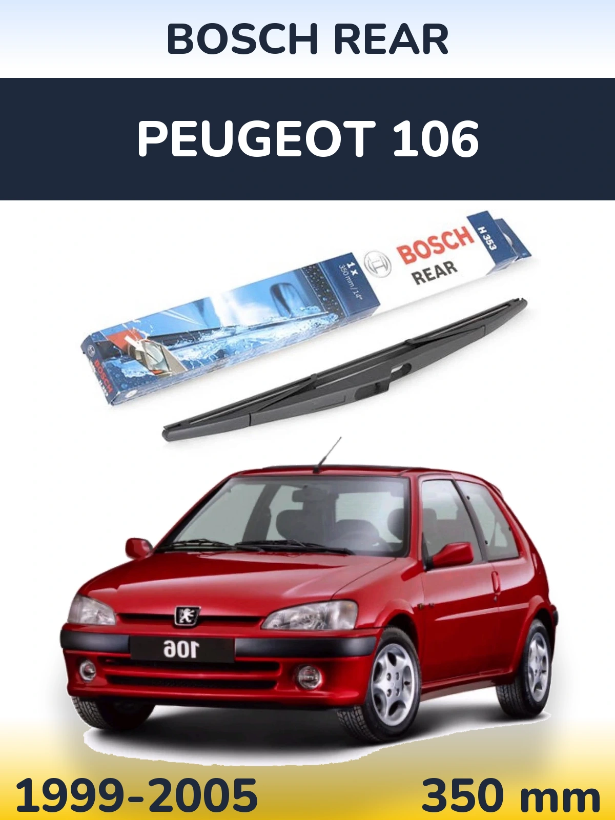 Torkarblad BOSCH Rear för Peugeot 106