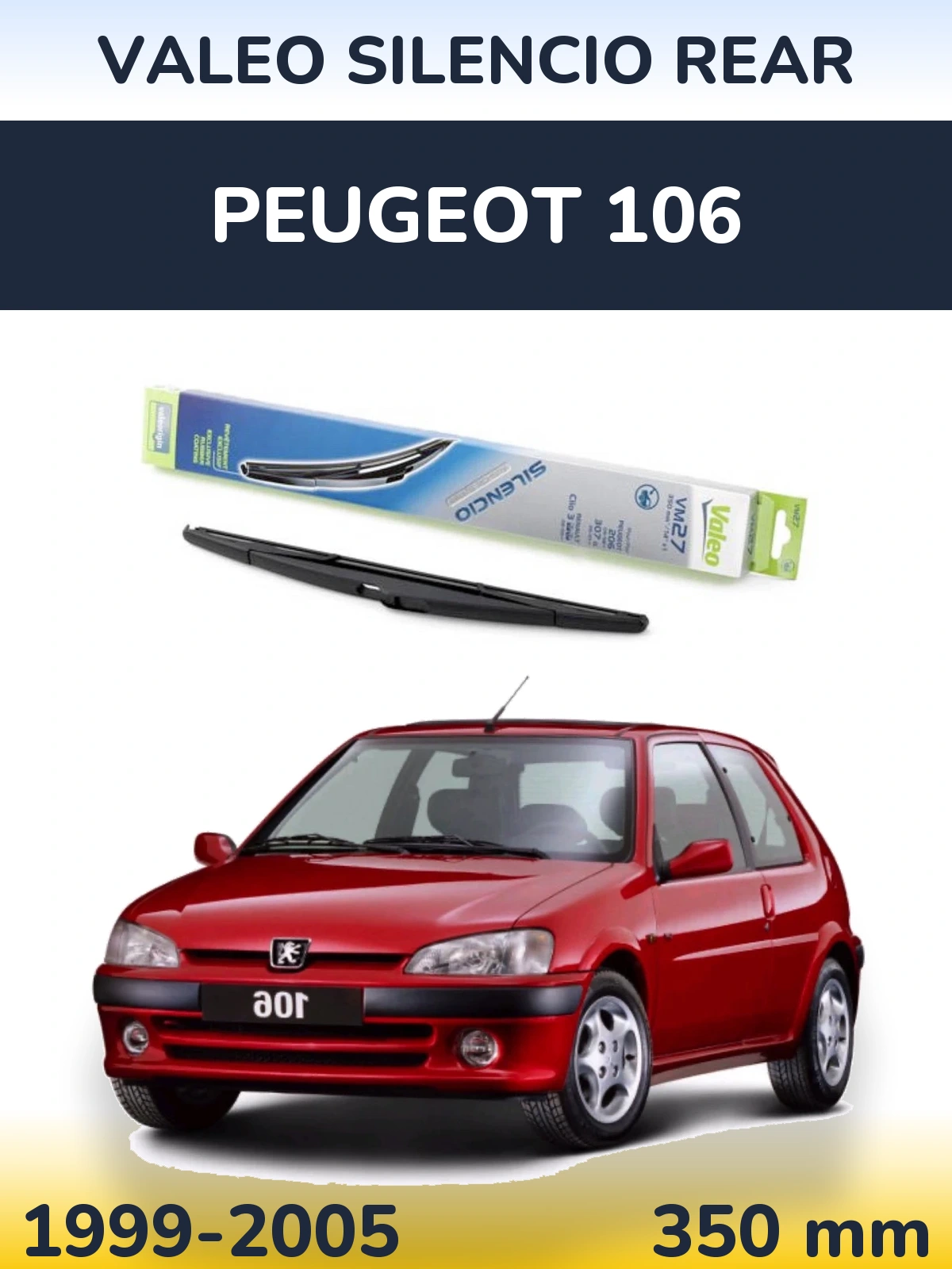 Torkarblad Valeo Silencio Rear för Peugeot 106
