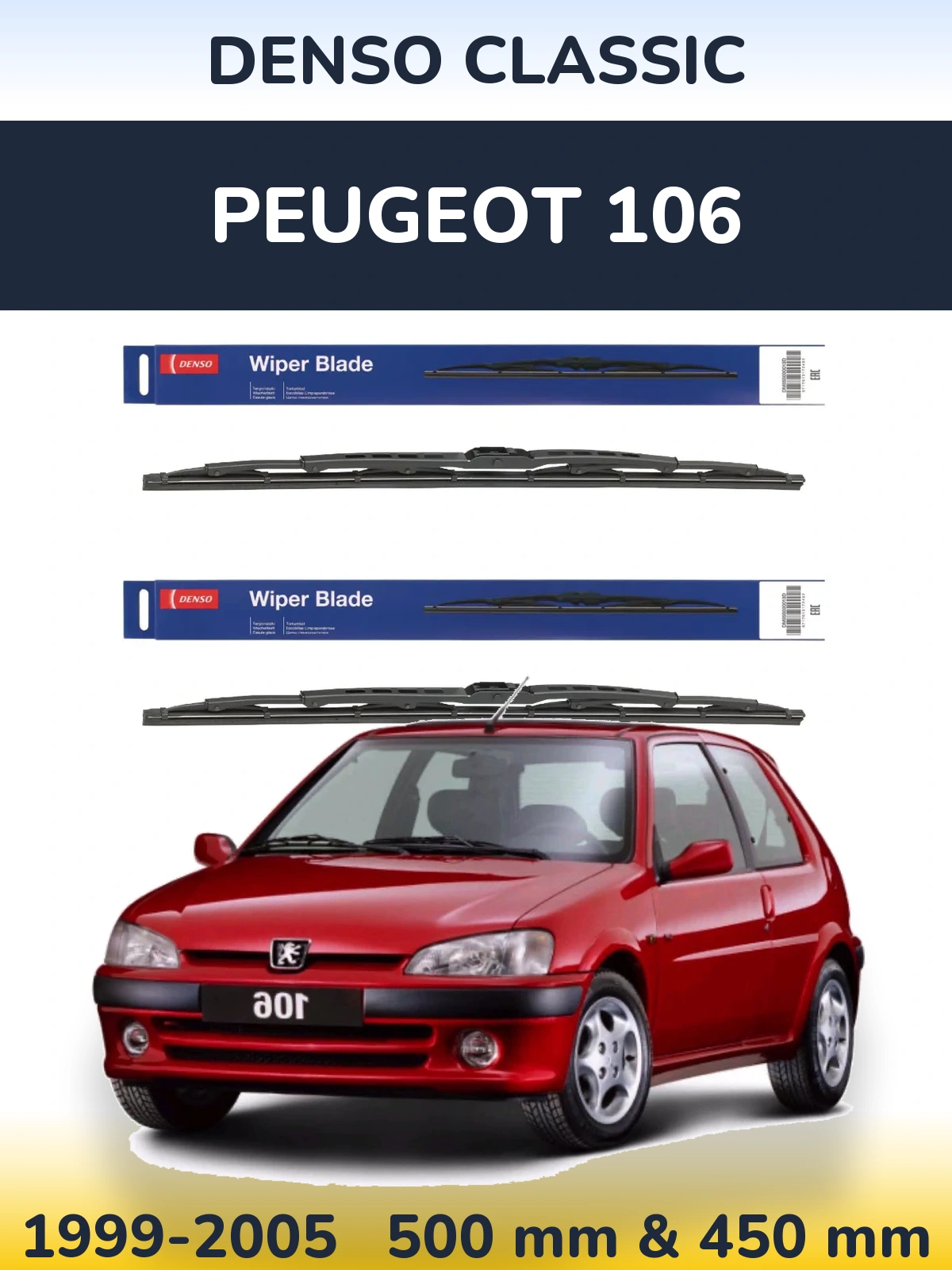 Torkarblad Denso Classic för Peugeot 106
