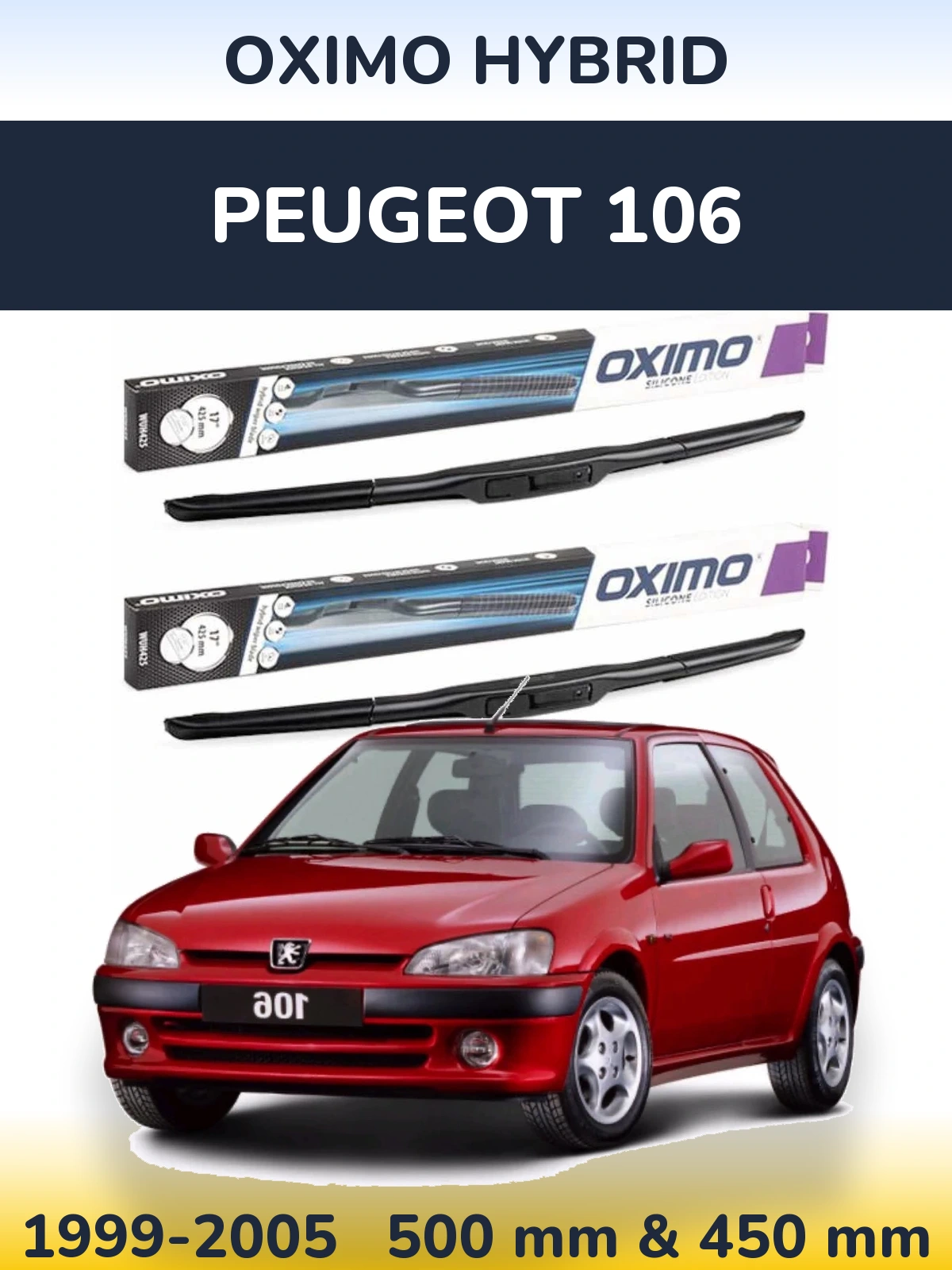 Torkarblad Oximo Hybrid för Peugeot 106