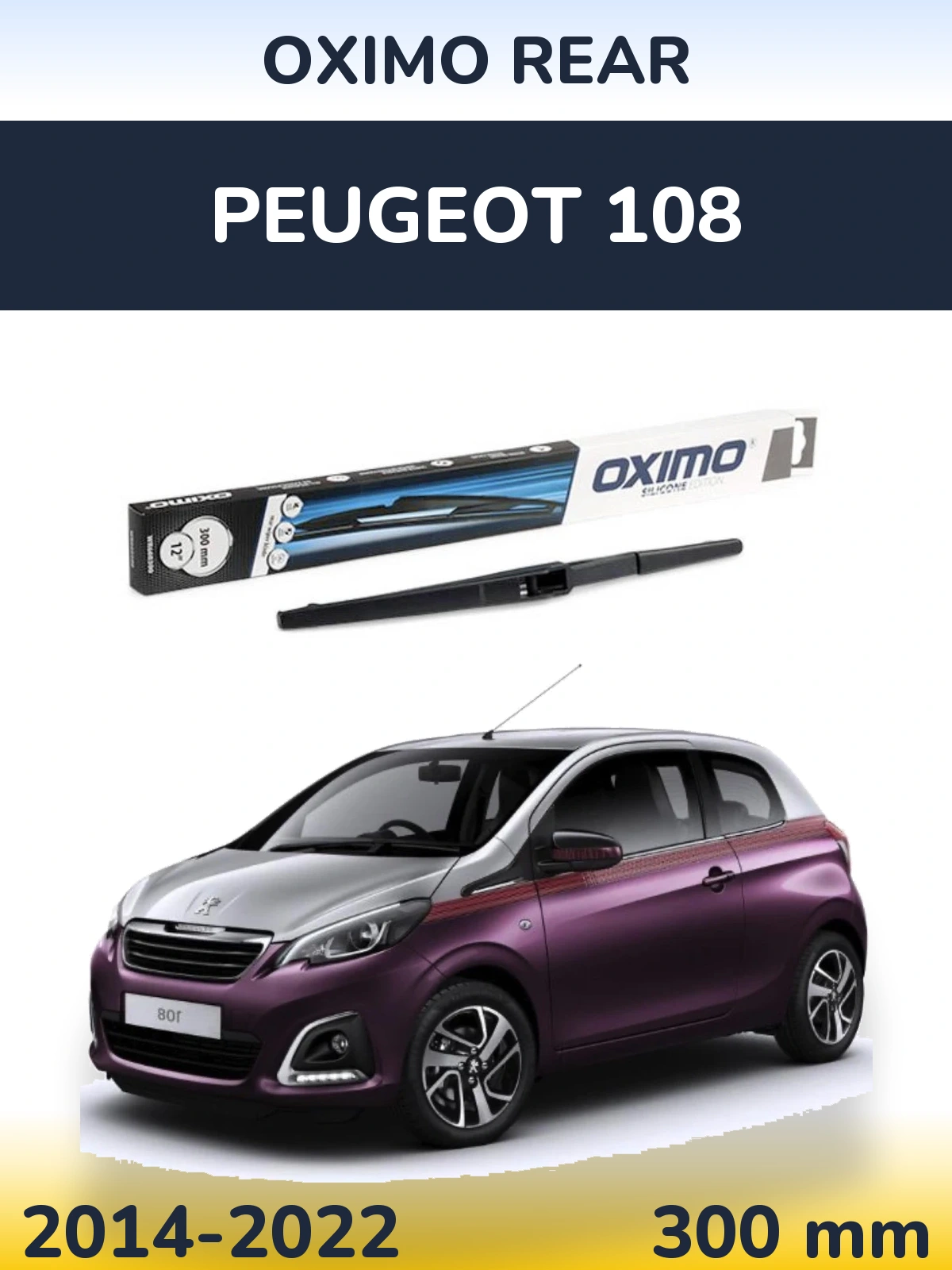 Torkarblad Oximo Rear för Peugeot 108