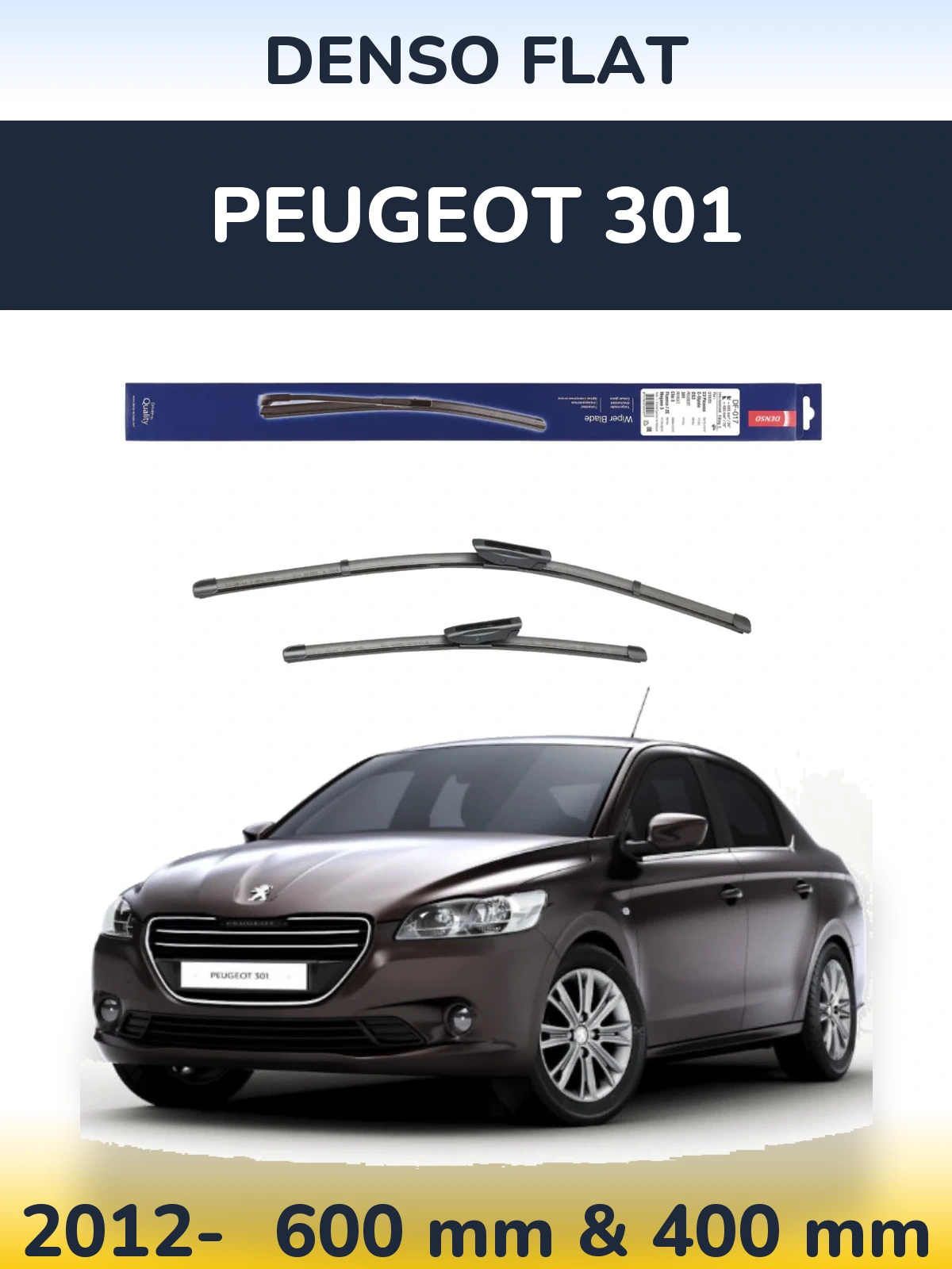 Torkarblad Denso Flat för Peugeot 301