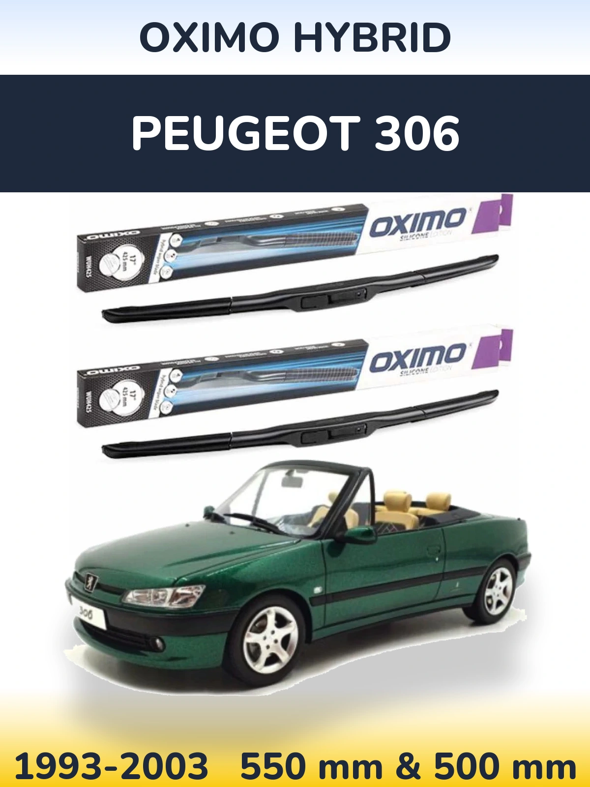 Torkarblad Oximo Hybrid för Peugeot 306