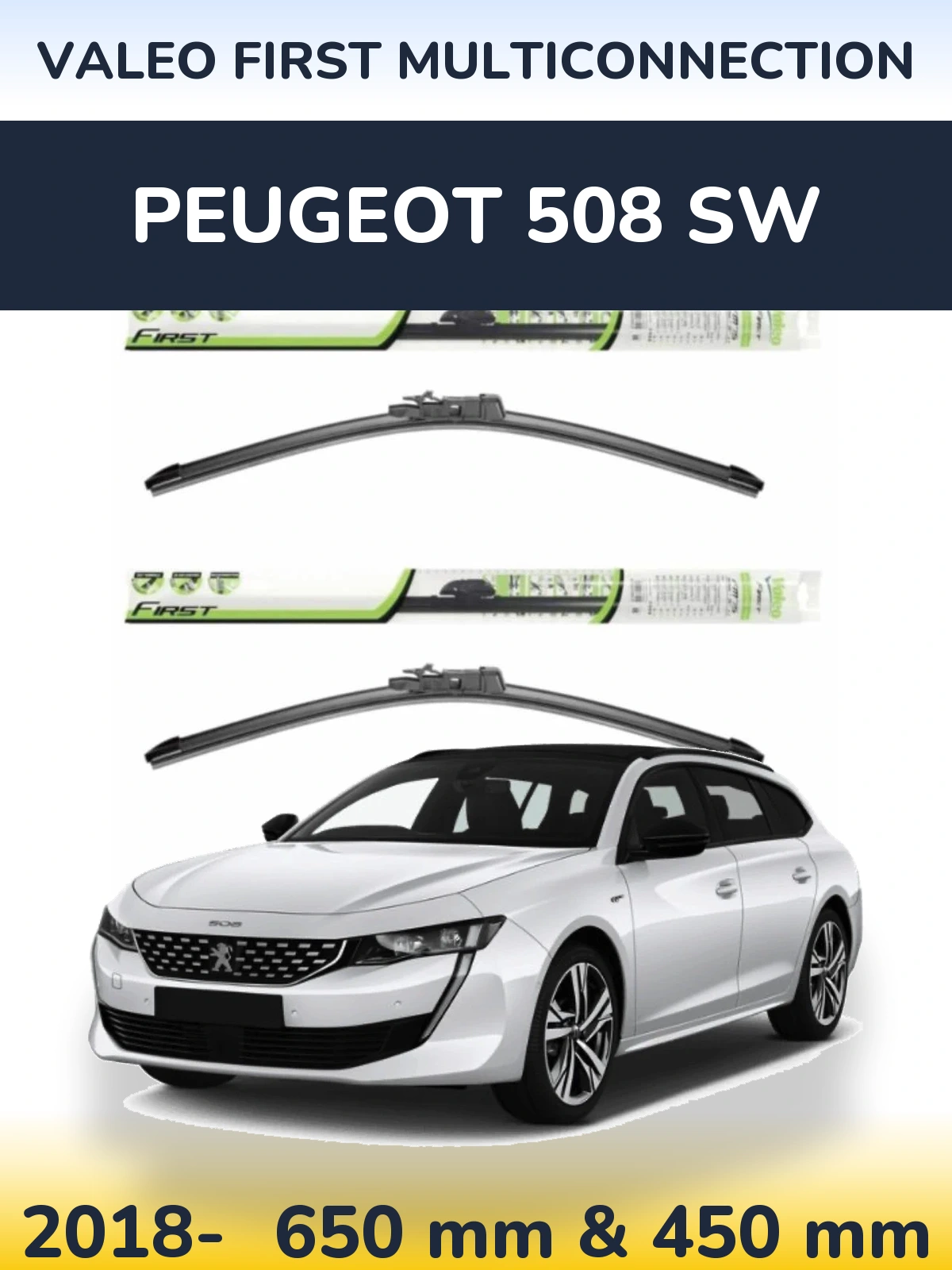 Torkarblad Valeo First MultiConnection för Peugeot 508 SW