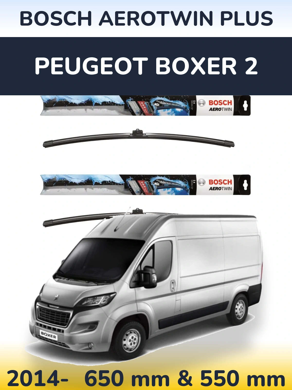 Torkarblad BOSCH AeroTwin Plus för Peugeot Boxer 2