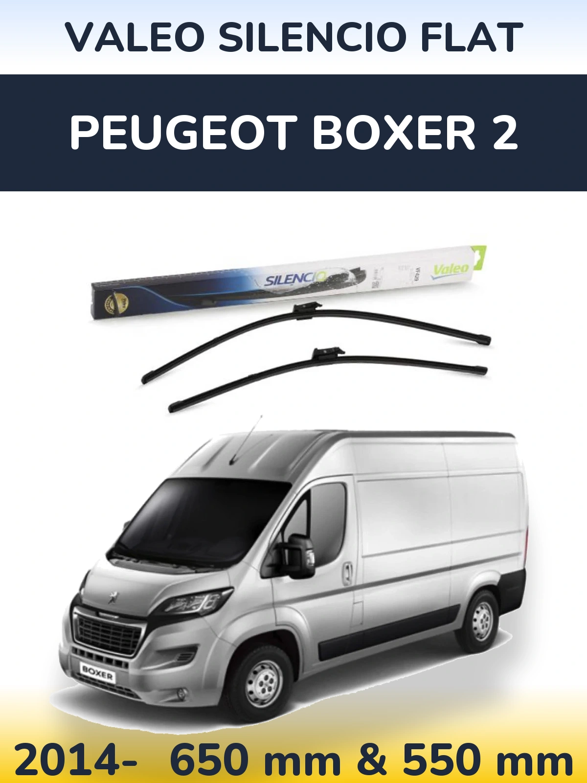 Torkarblad Valeo Silencio Flat för Peugeot Boxer 2