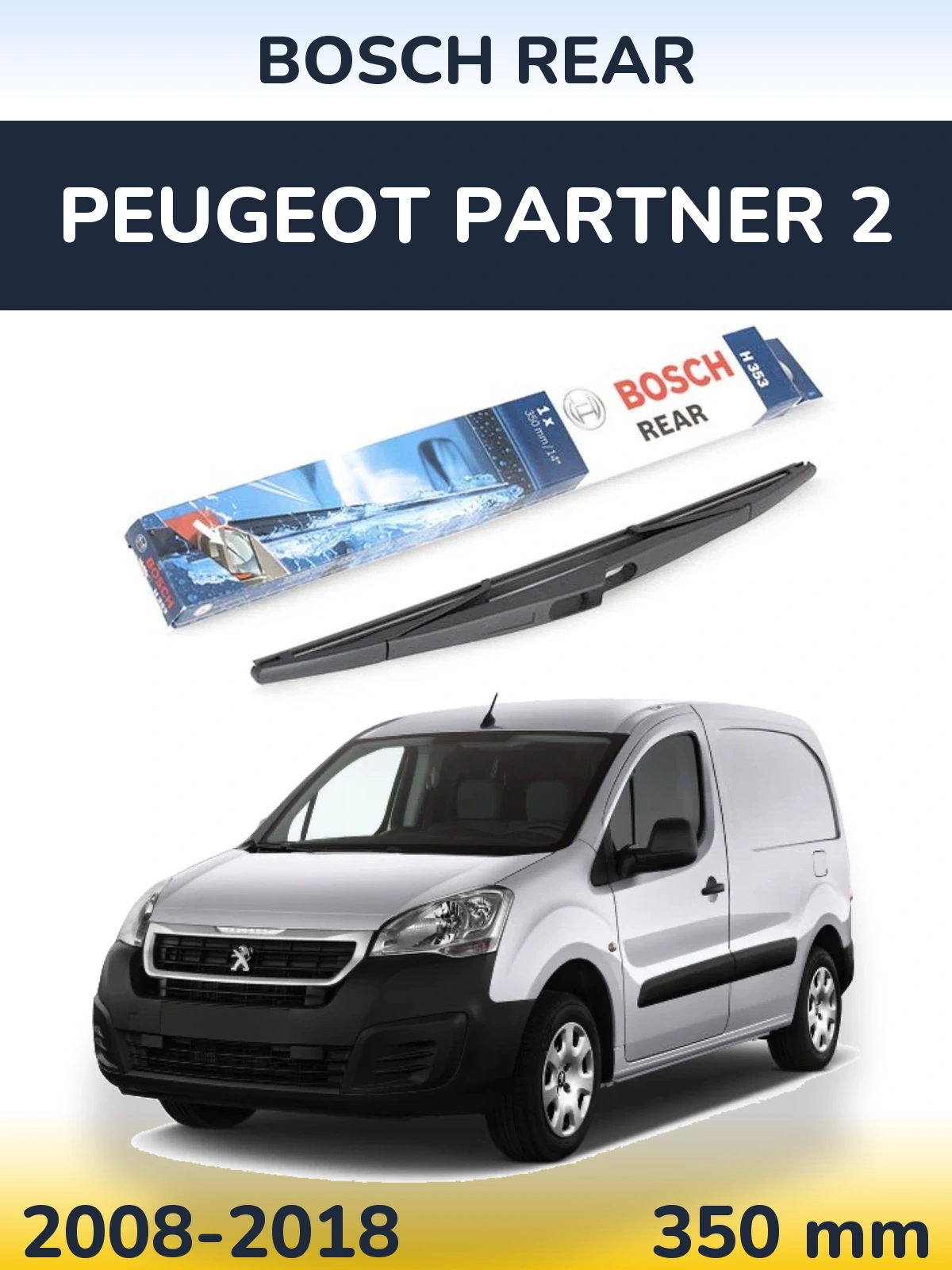 Torkarblad BOSCH Rear för Peugeot Partner 2