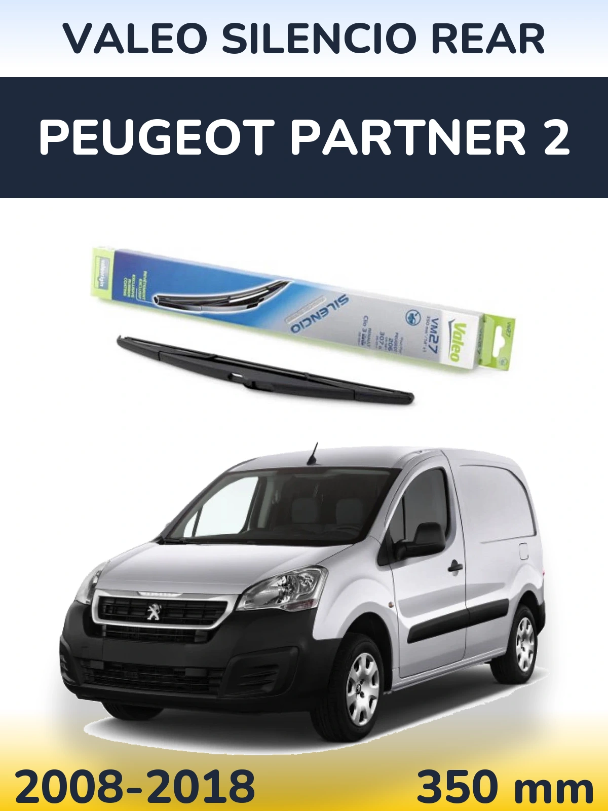 Torkarblad Valeo Silencio Rear för Peugeot Partner 2