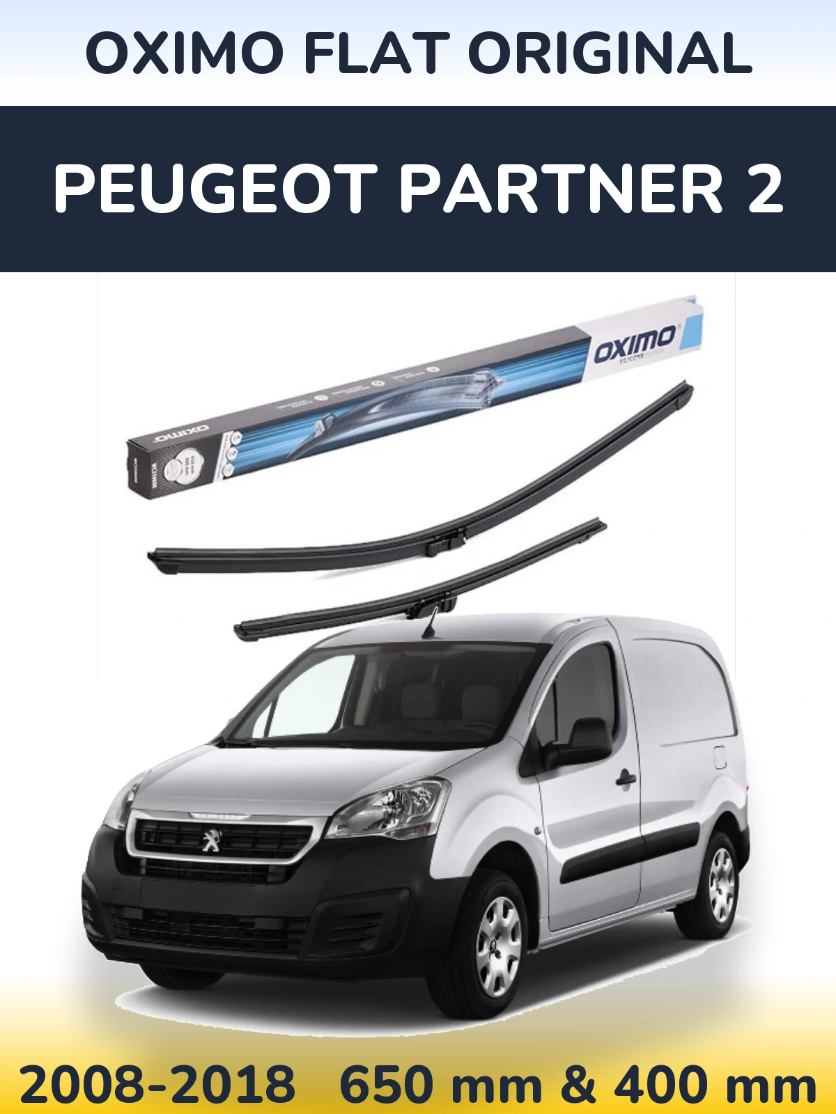 Torkarblad Oximo Flat Original för Peugeot Partner 2