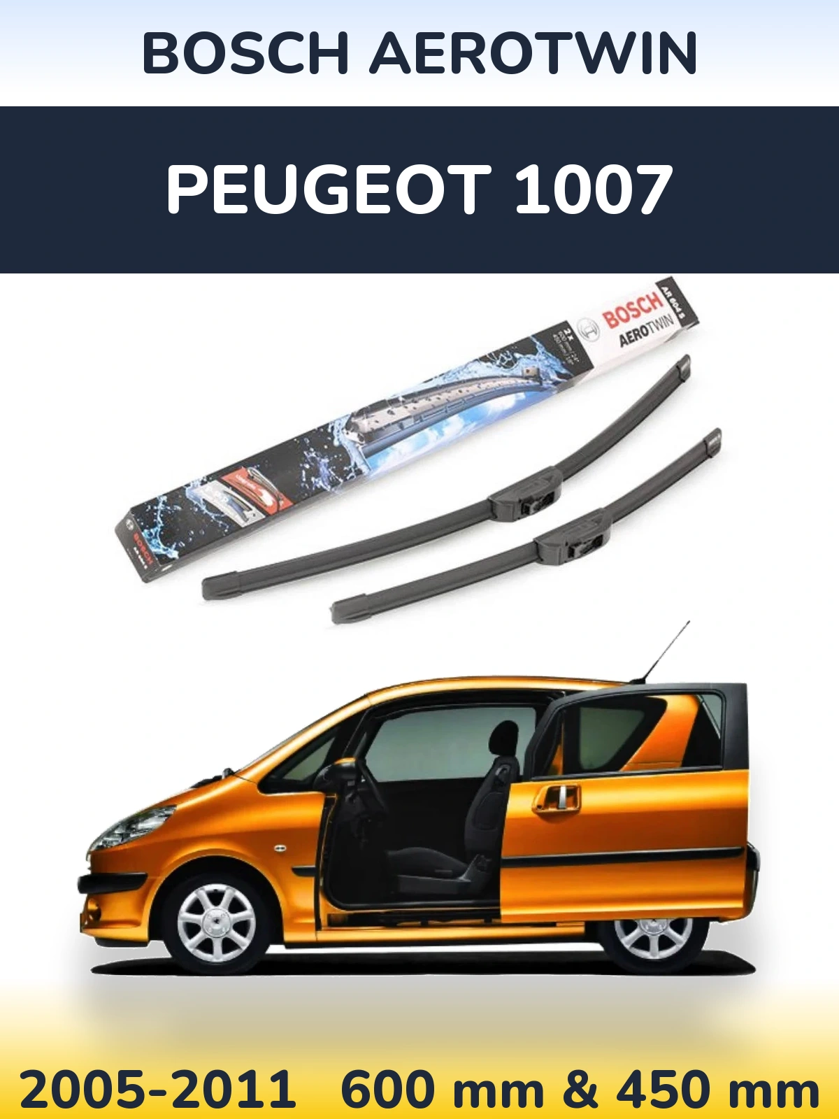 Torkarblad BOSCH AeroTwin för Peugeot 1007