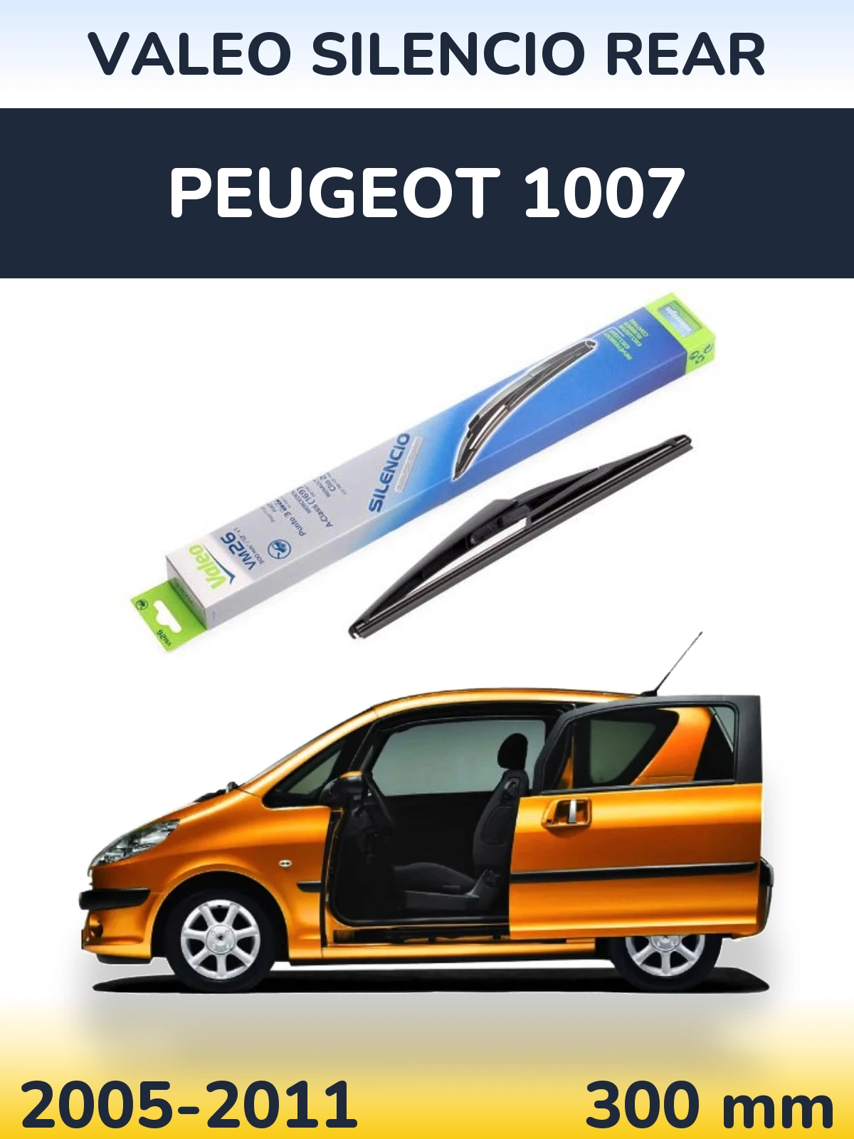 Torkarblad Valeo Silencio Rear för Peugeot 1007