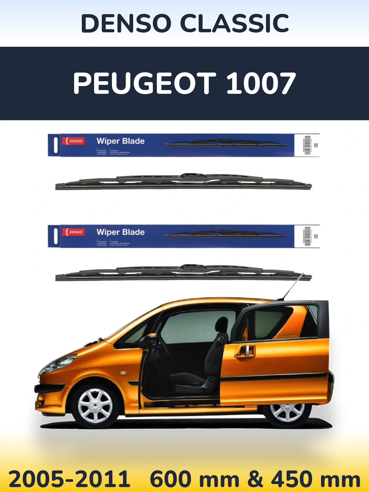Torkarblad Denso Classic för Peugeot 1007