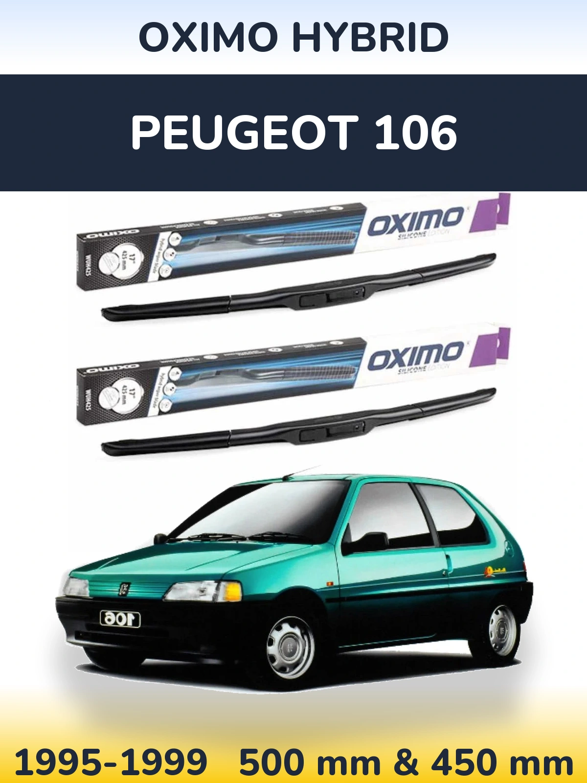 Torkarblad Oximo Hybrid för Peugeot 106