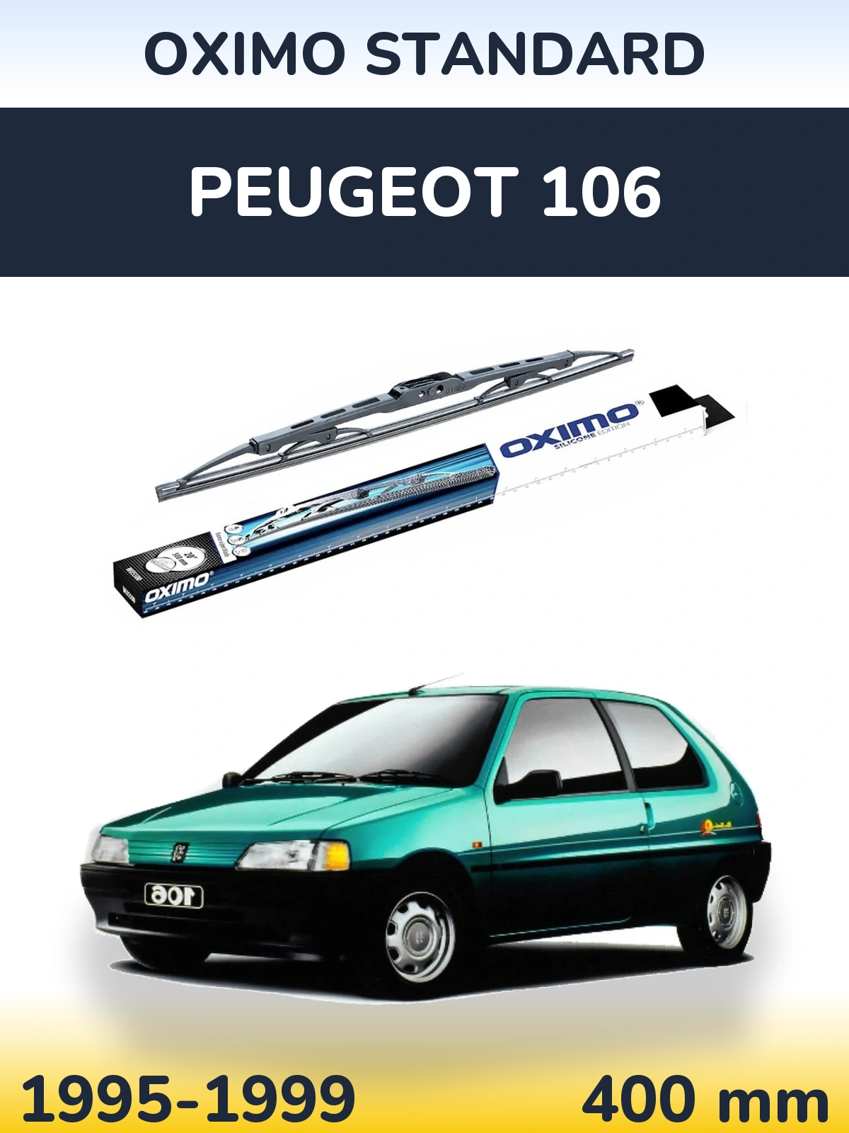 Torkarblad Oximo Standard för Peugeot 106