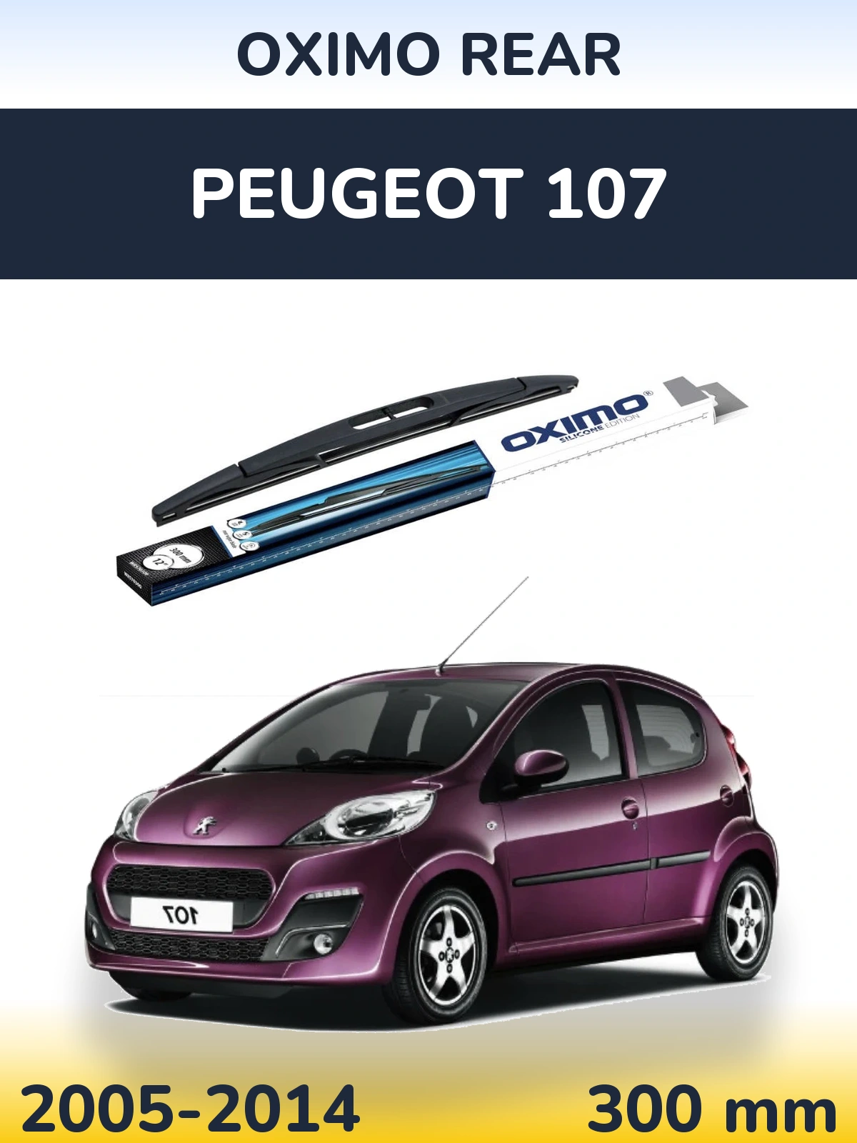 Torkarblad Oximo Rear för Peugeot 107