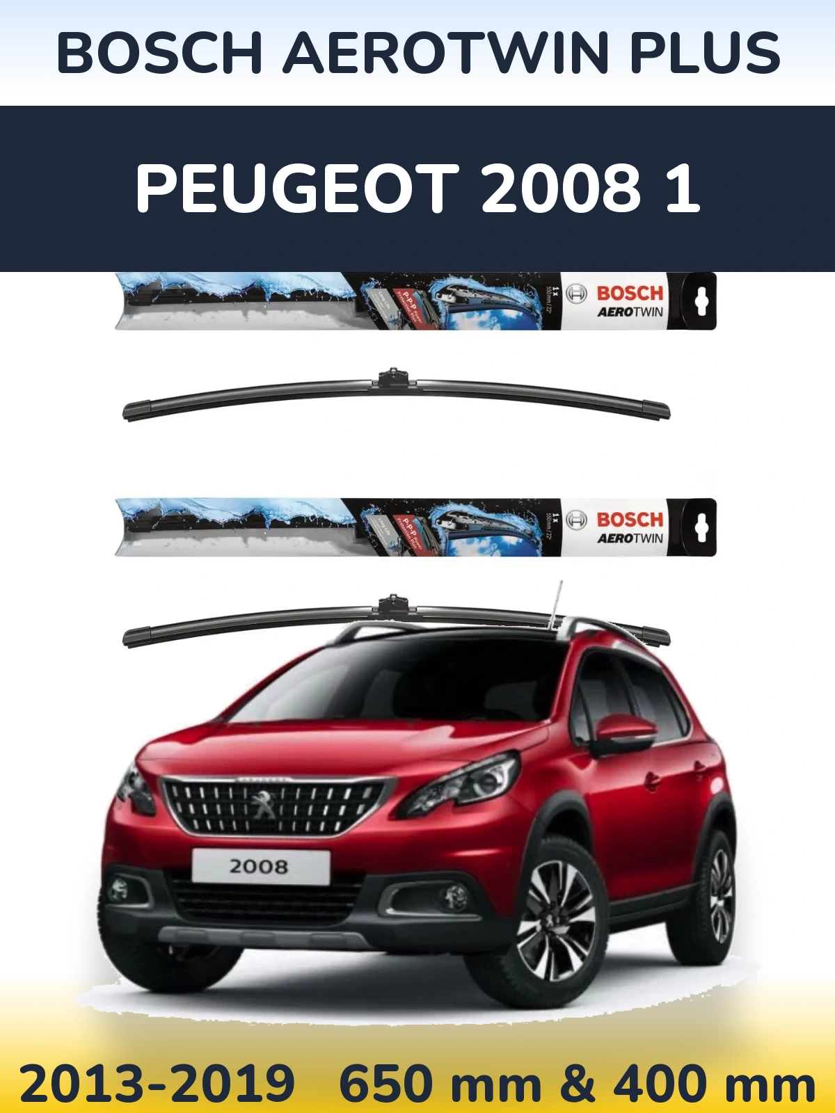 Torkarblad BOSCH AeroTwin Plus för Peugeot 2008 1
