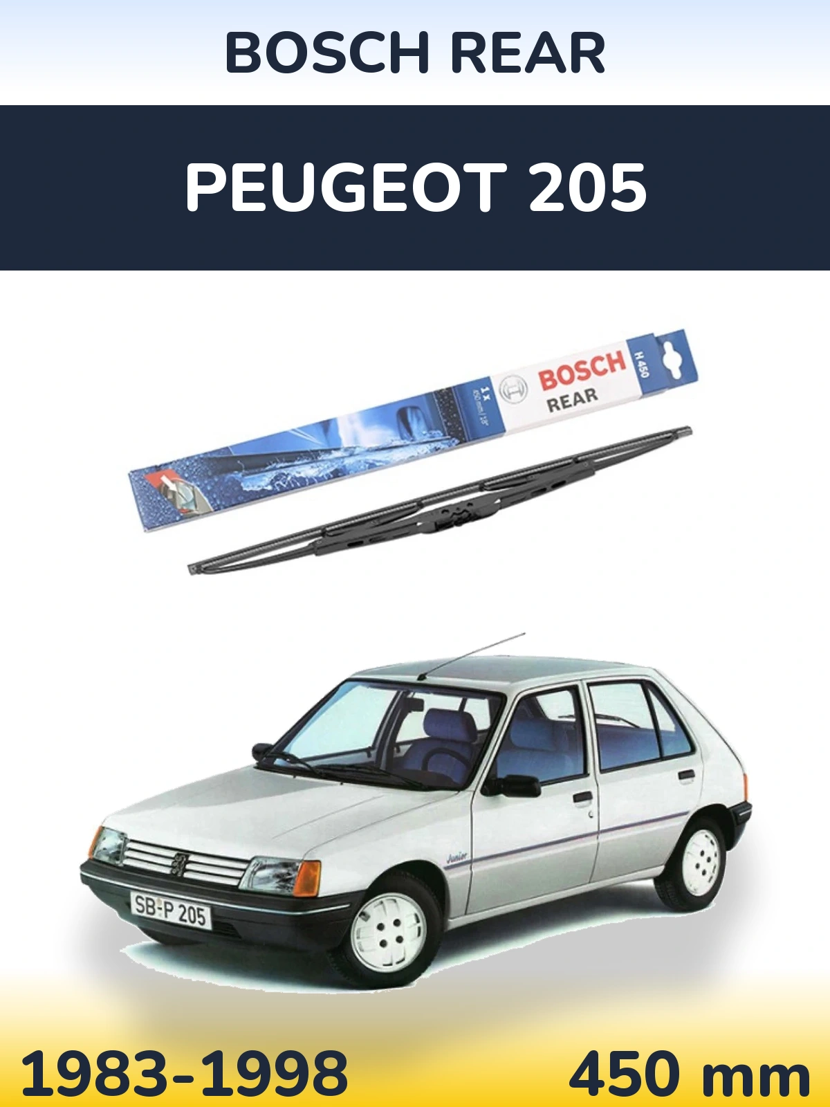 Torkarblad BOSCH Rear för Peugeot 205