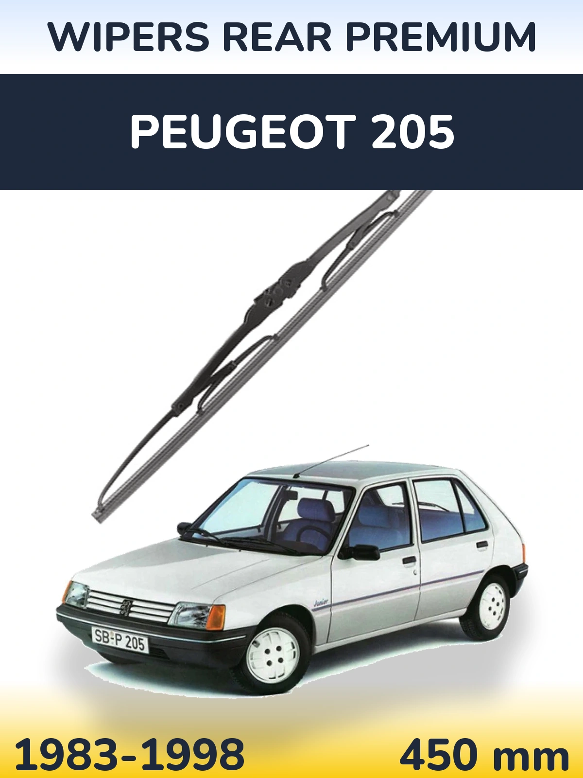 Задня щітка WIPERS REAR PREMIUM 450 мм для Peugeot 205 1983-1998