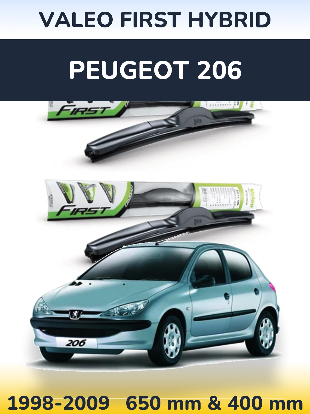 Torkarblad Valeo First Hybrid för Peugeot 206