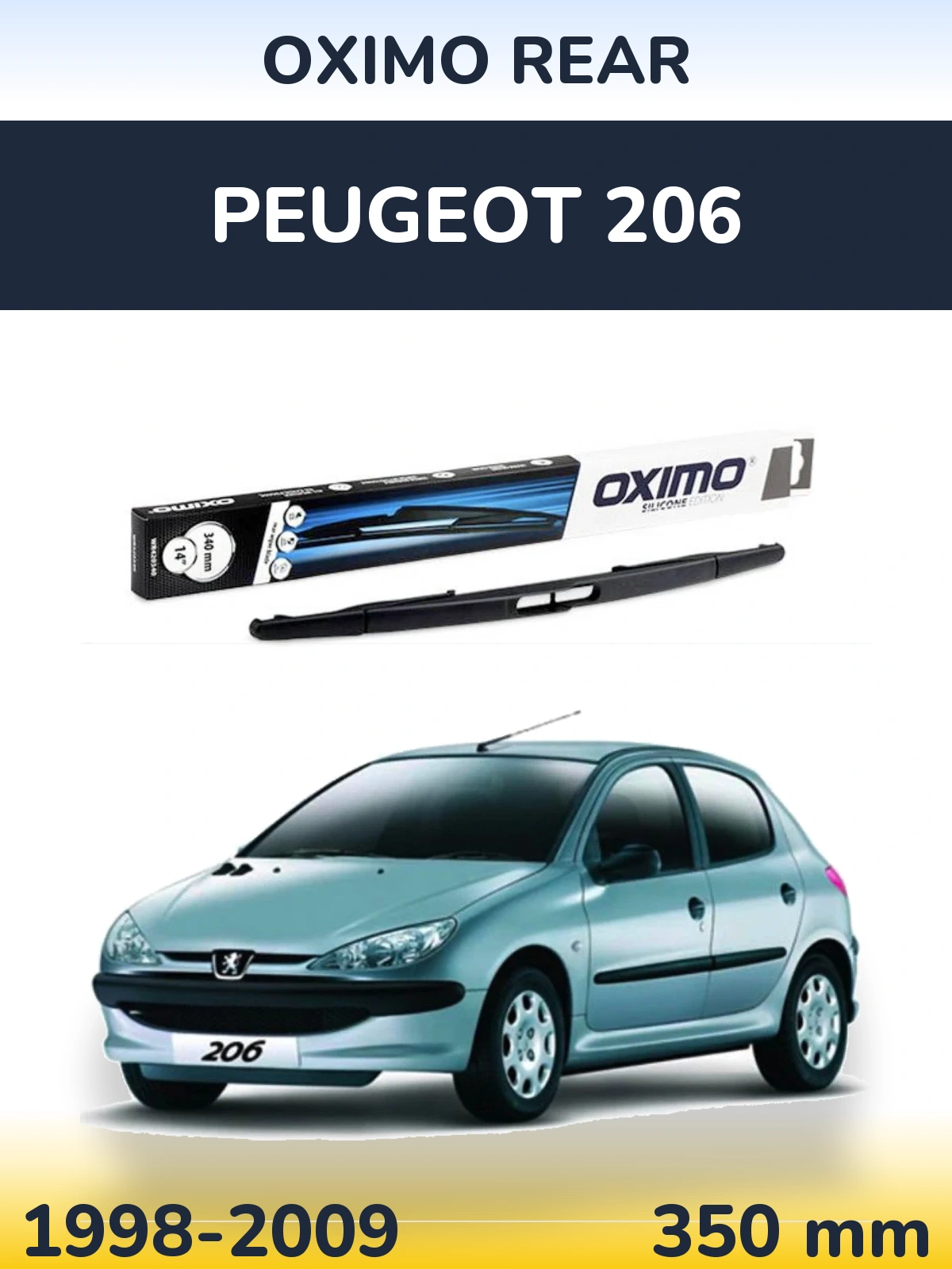Torkarblad Oximo Rear för Peugeot 206