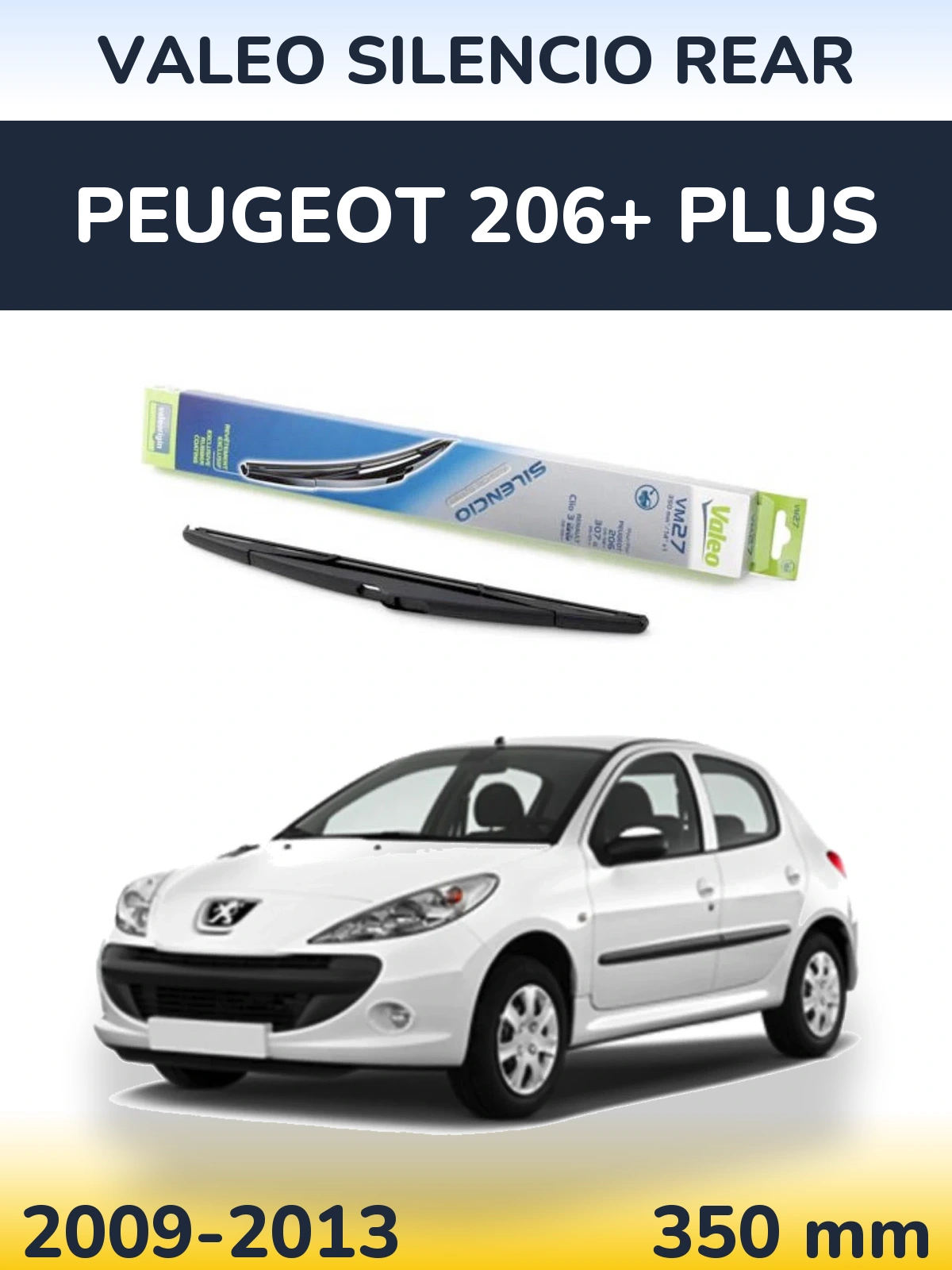 Torkarblad Valeo Silencio Rear för Peugeot 206+ Plus