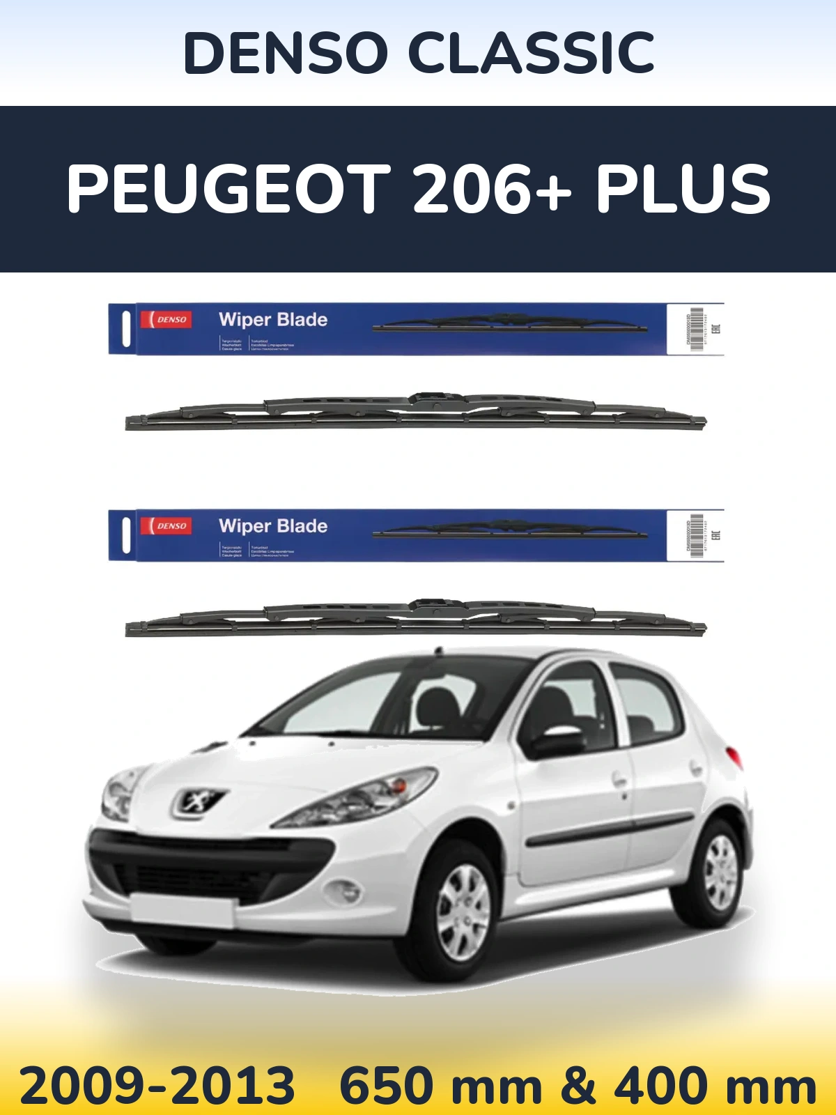 Torkarblad Denso Classic för Peugeot 206+ Plus