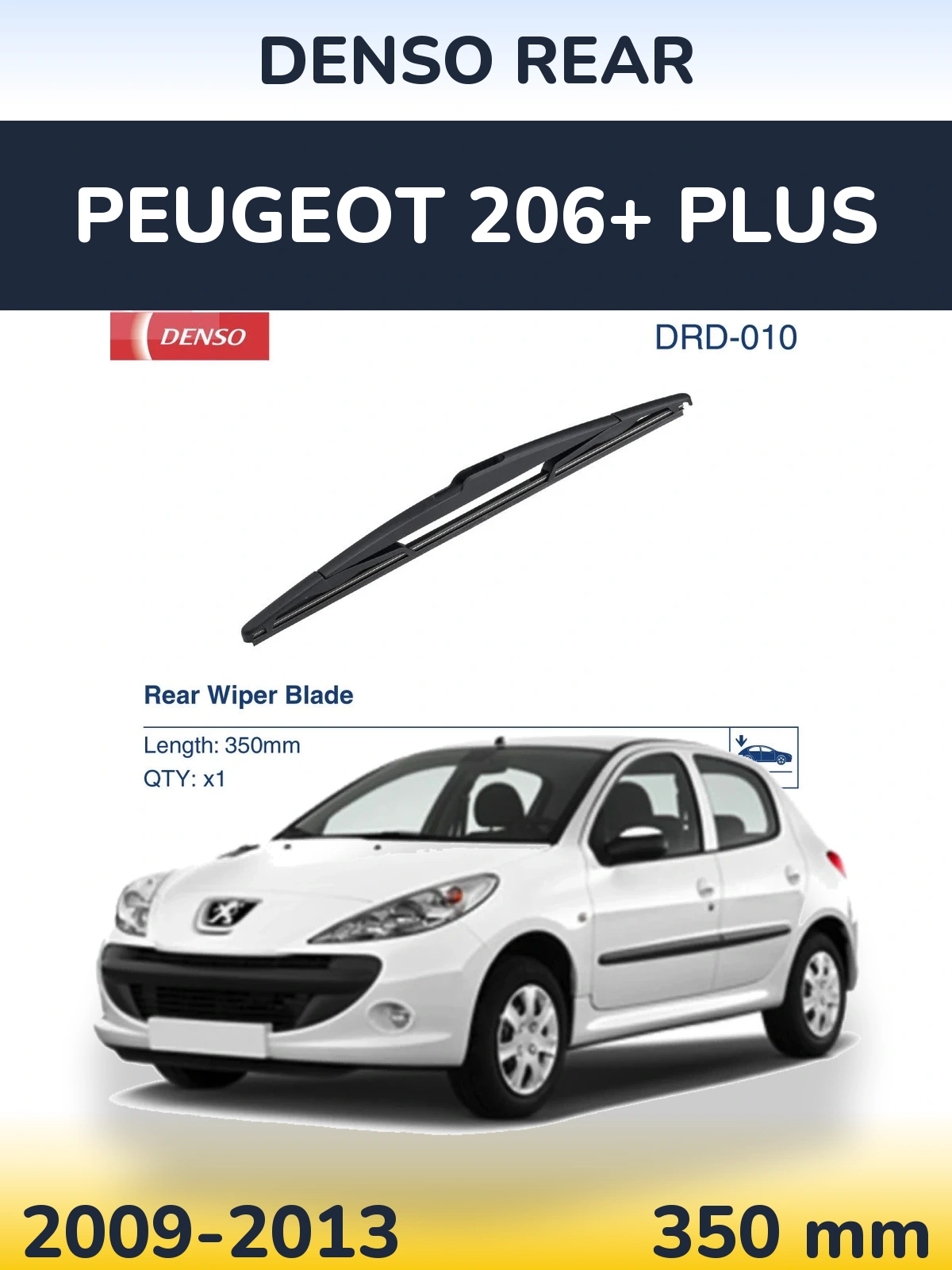Torkarblad Denso Rear för Peugeot 206+ Plus