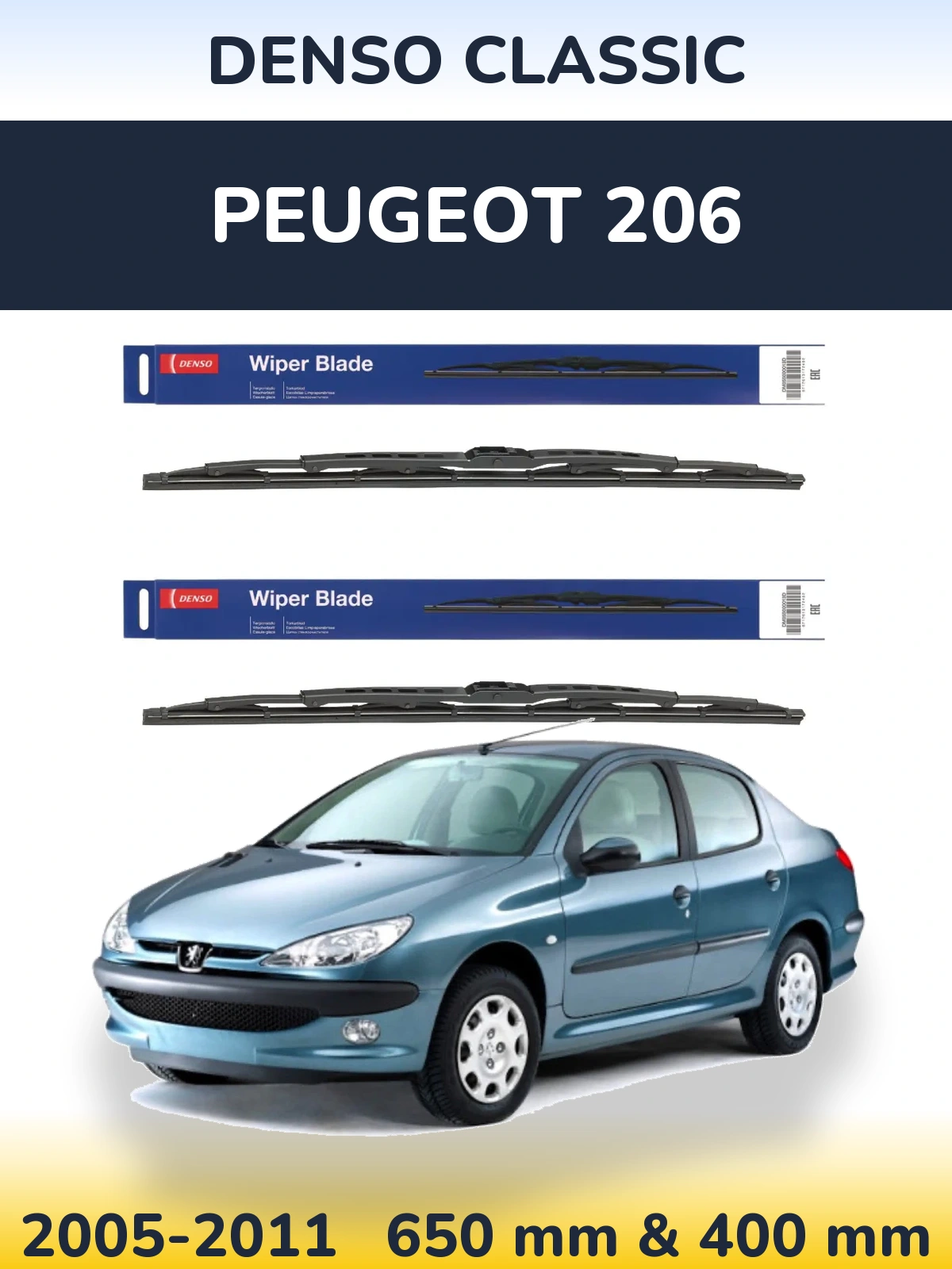 Torkarblad Denso Classic för Peugeot 206