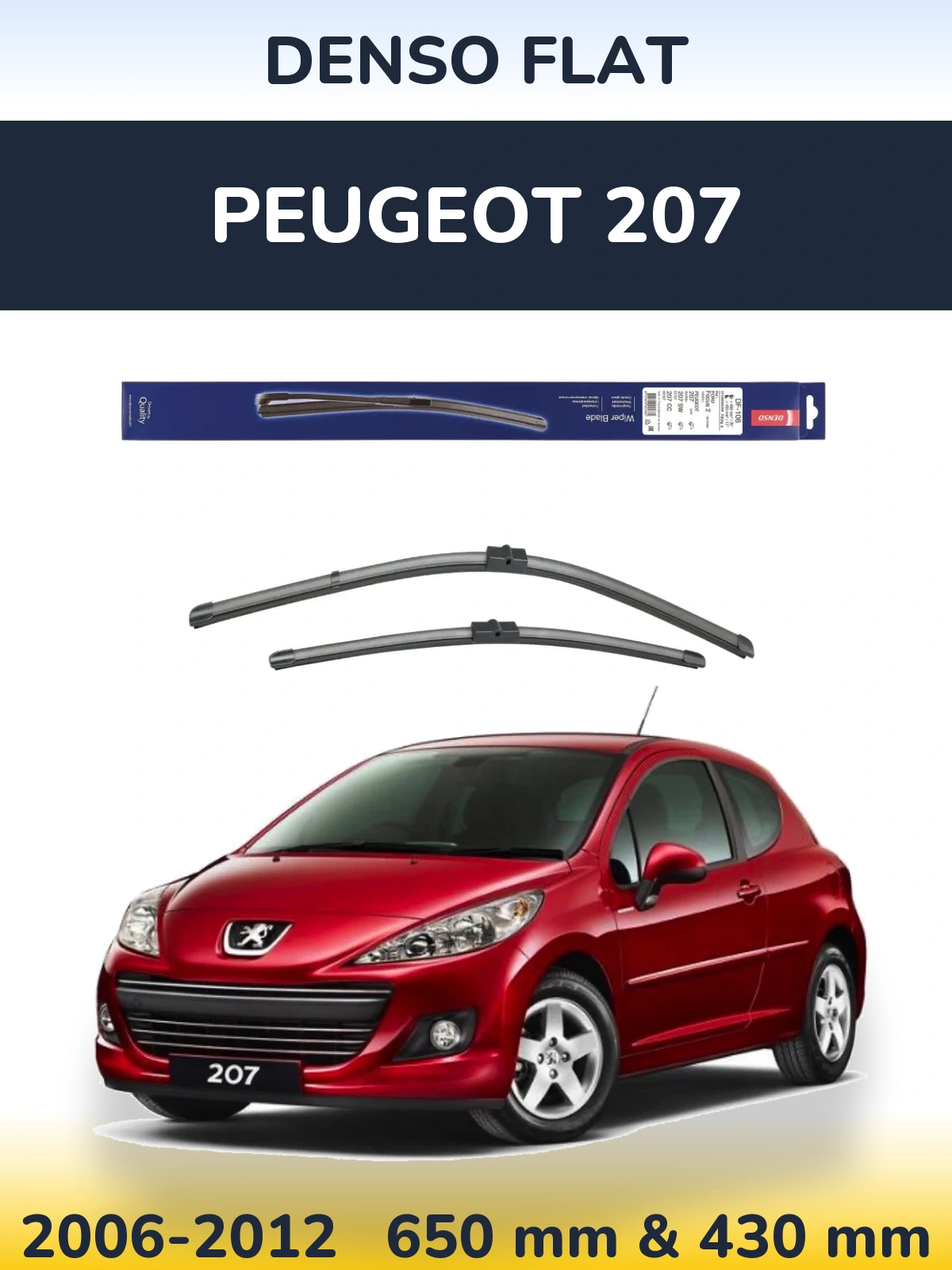 Torkarblad Denso Flat för Peugeot 207
