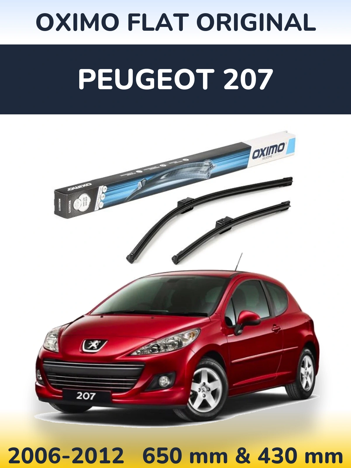 Torkarblad Oximo Flat Original för Peugeot 207