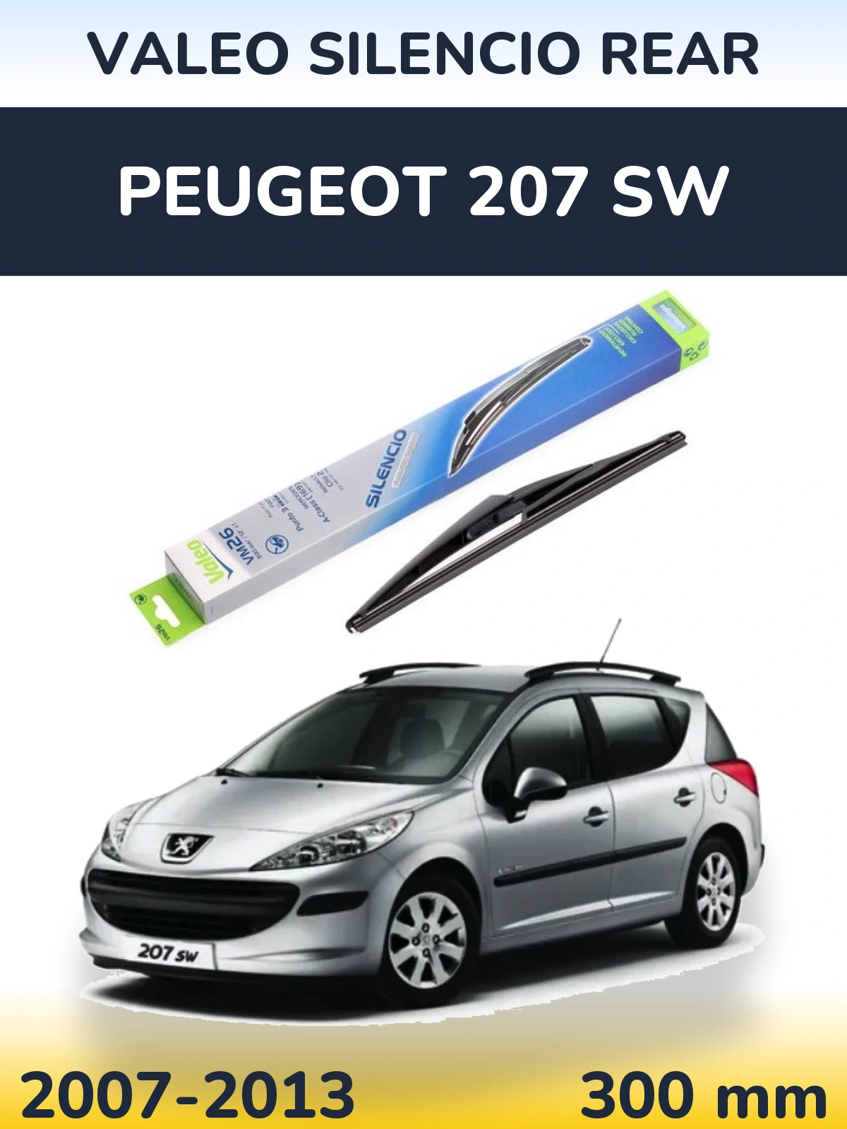 Torkarblad Valeo Silencio Rear för Peugeot 207 SW